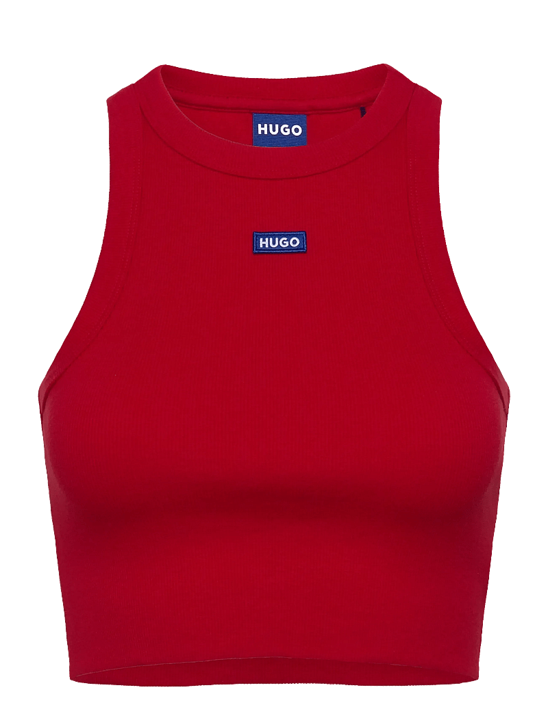 HUGO BLUE - Baby Tank_B - crop tops - dark red - 0