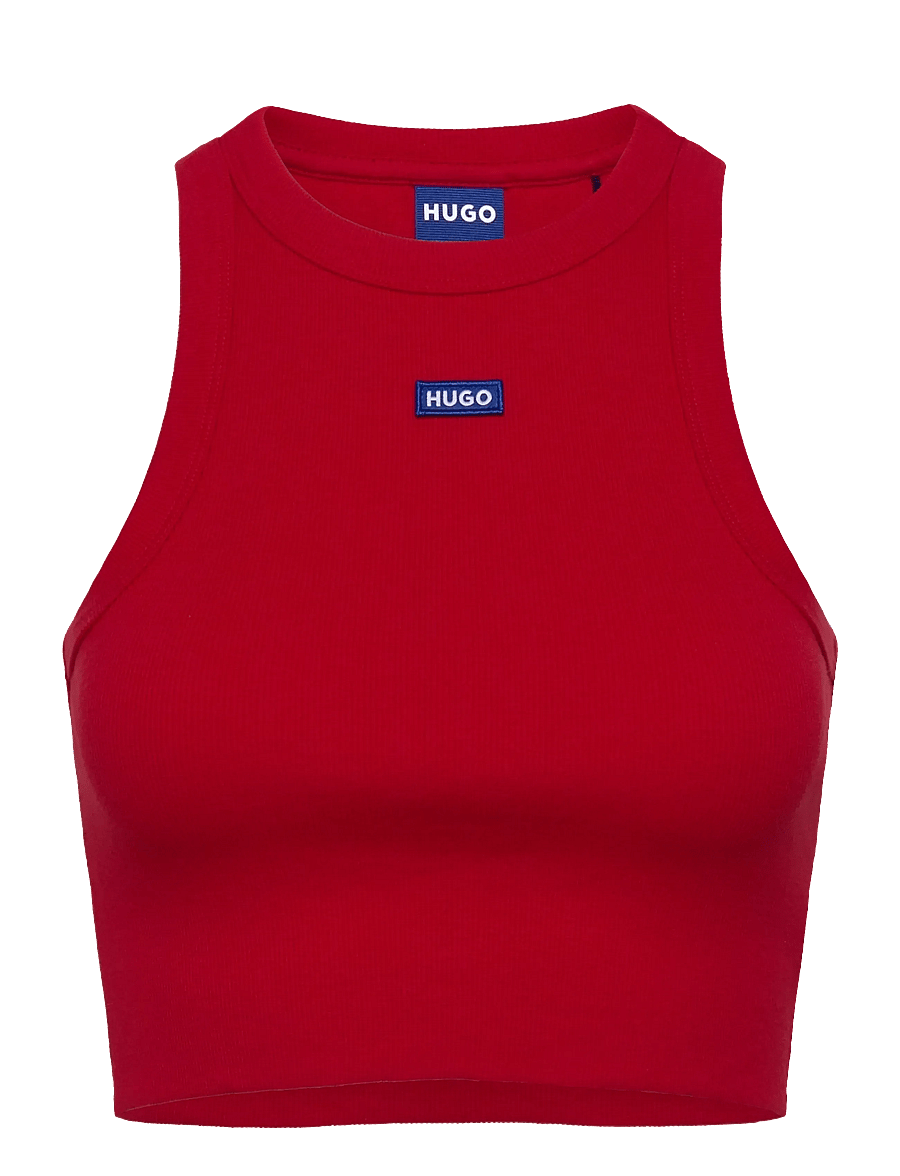 HUGO BLUE - Baby Tank_B - crop tops - dark red - 0