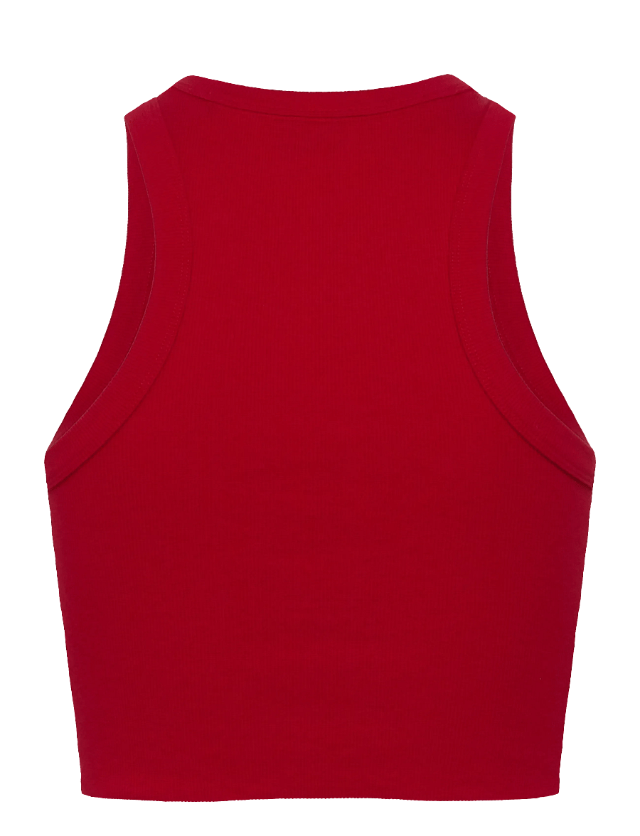 HUGO BLUE - Baby Tank_B - crop tops - dark red - 1