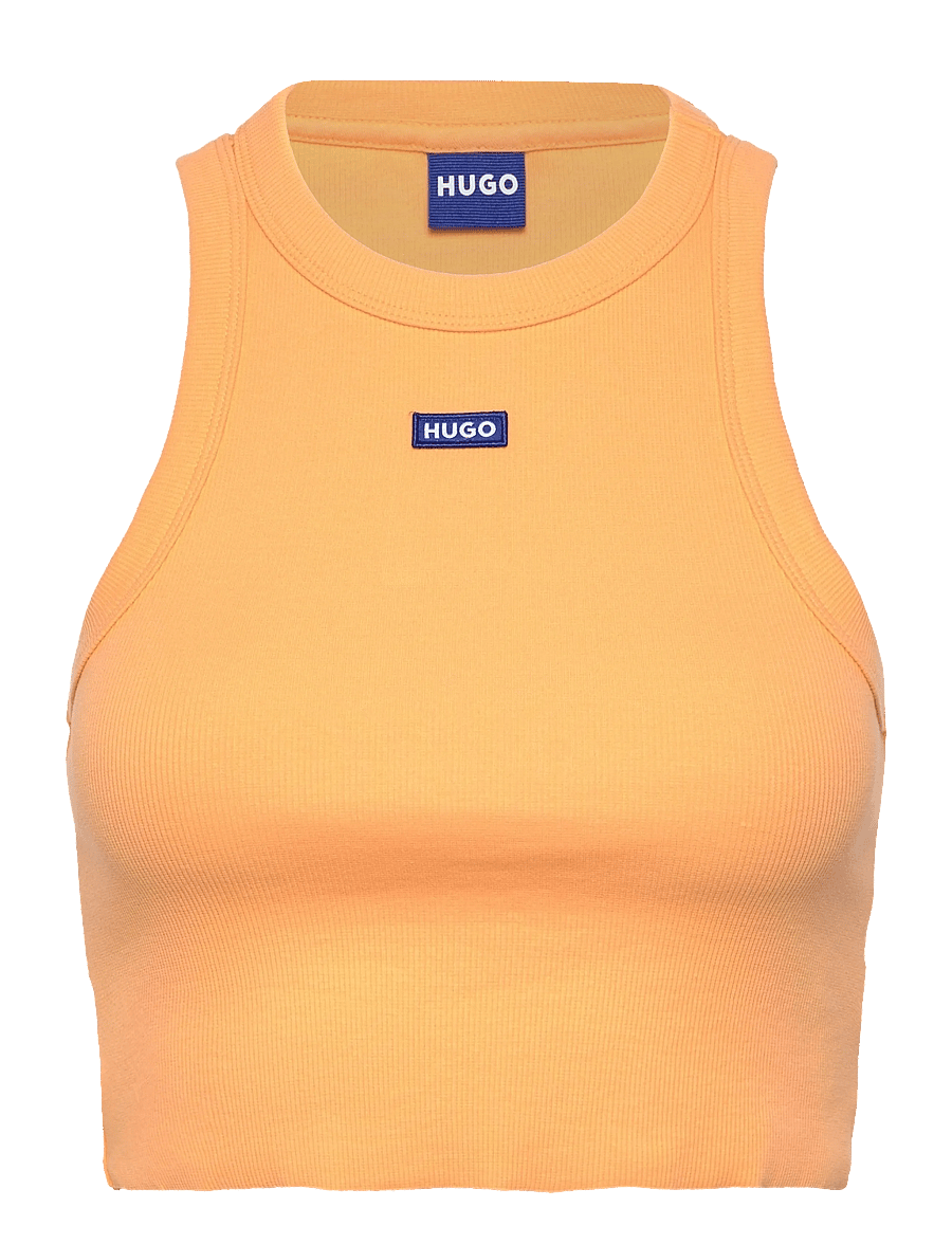 HUGO BLUE - Baby Tank_B - crop tops - light/pastel orange - 1