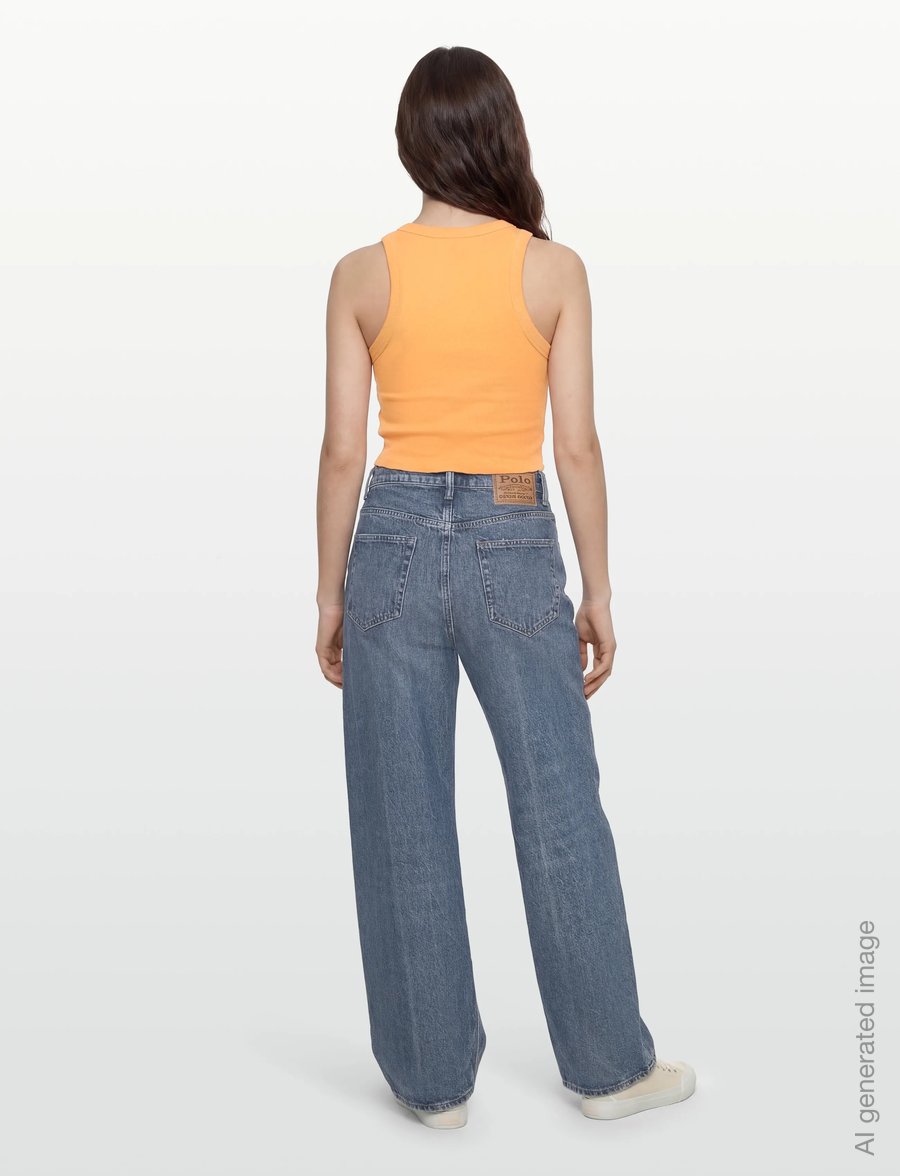 HUGO BLUE - Baby Tank_B - crop tops - light/pastel orange - 4