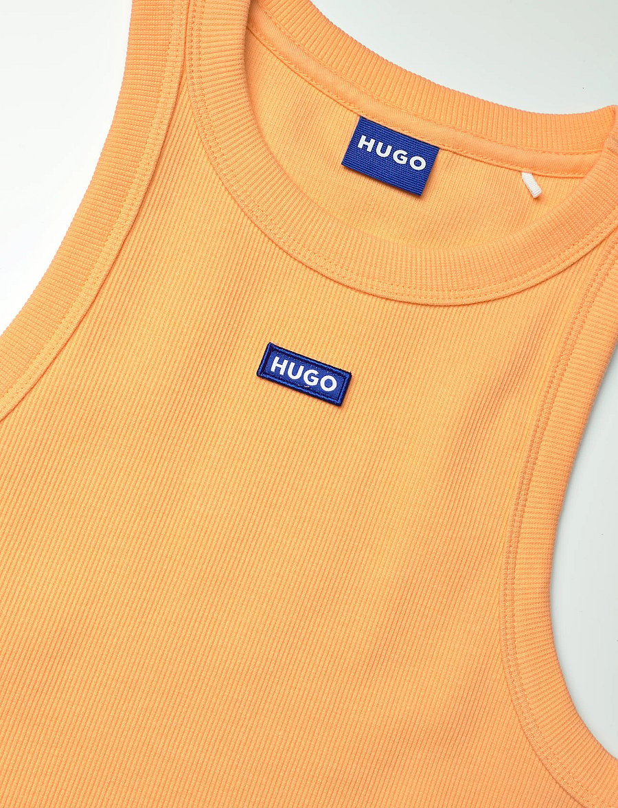 HUGO BLUE - Baby Tank_B - crop tops - light/pastel orange - 5