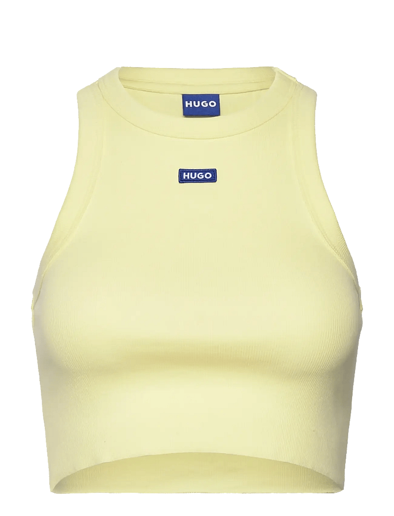 HUGO BLUE - Baby Tank_B - crop tops - light/pastel yellow - 0