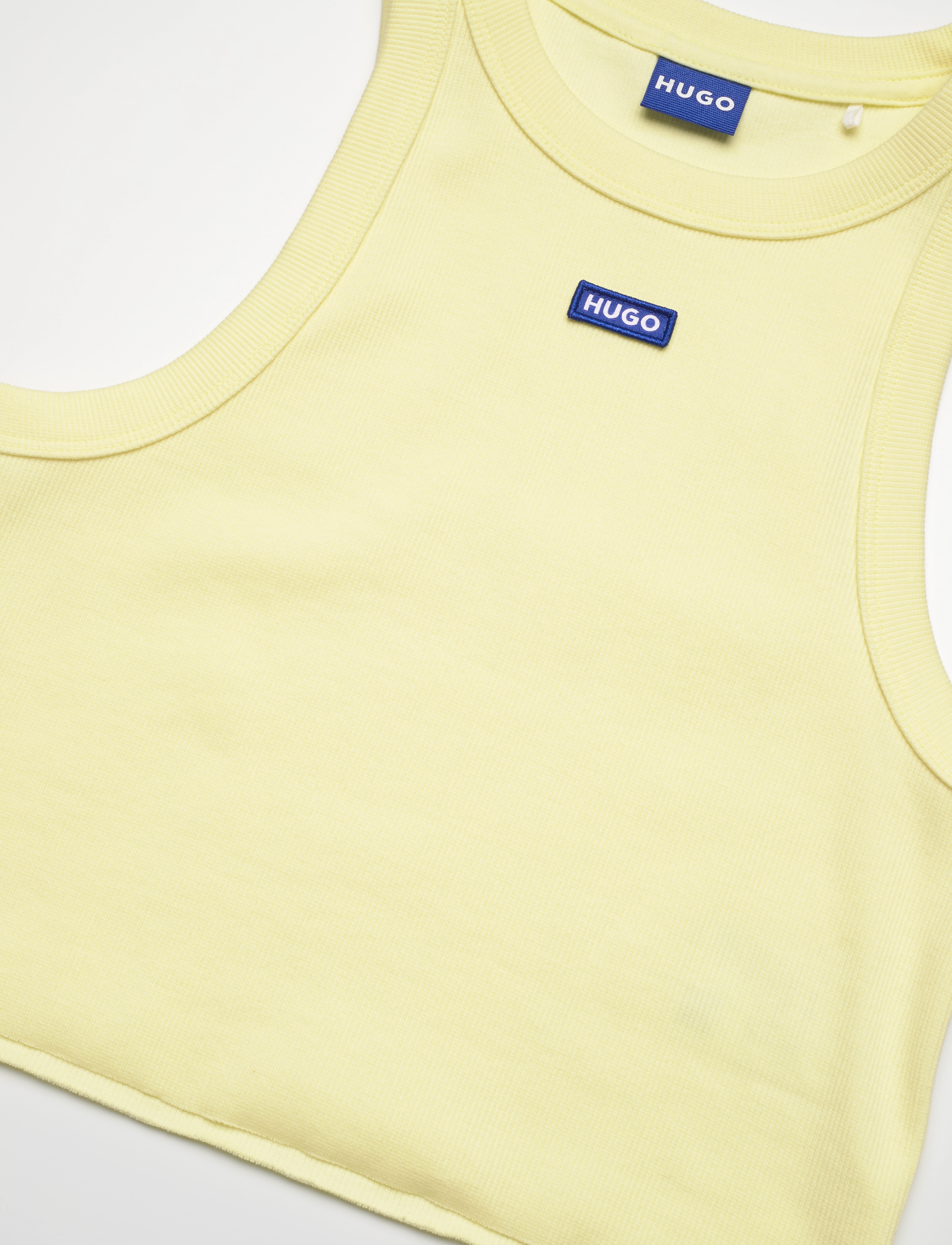 HUGO BLUE - Baby Tank_B - crop topit - light/pastel yellow - 2