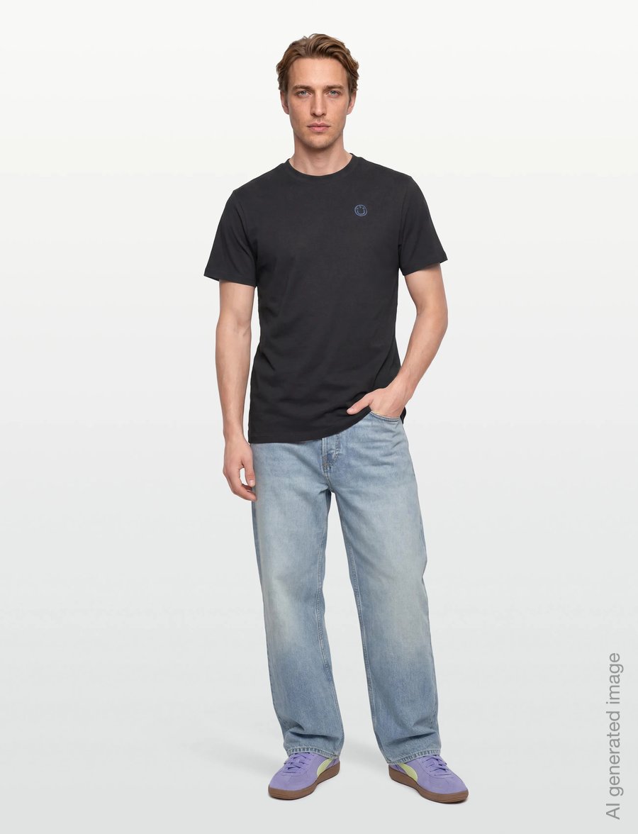 HUGO BLUE - Vintage Tee_B_1 - t-shirts - black - 0