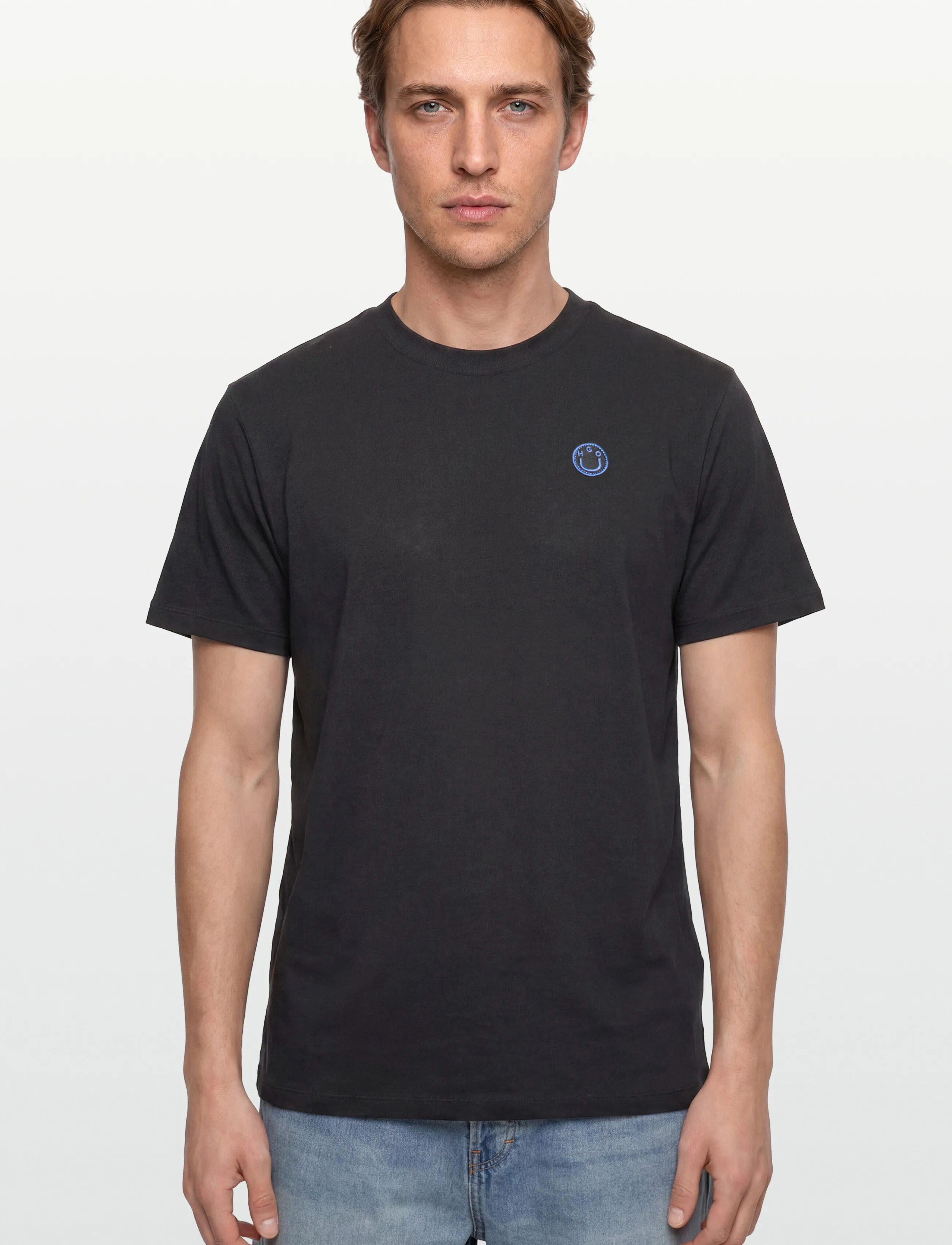 HUGO BLUE - Vintage Tee_B_1 - die niedrigsten preise - black - 3