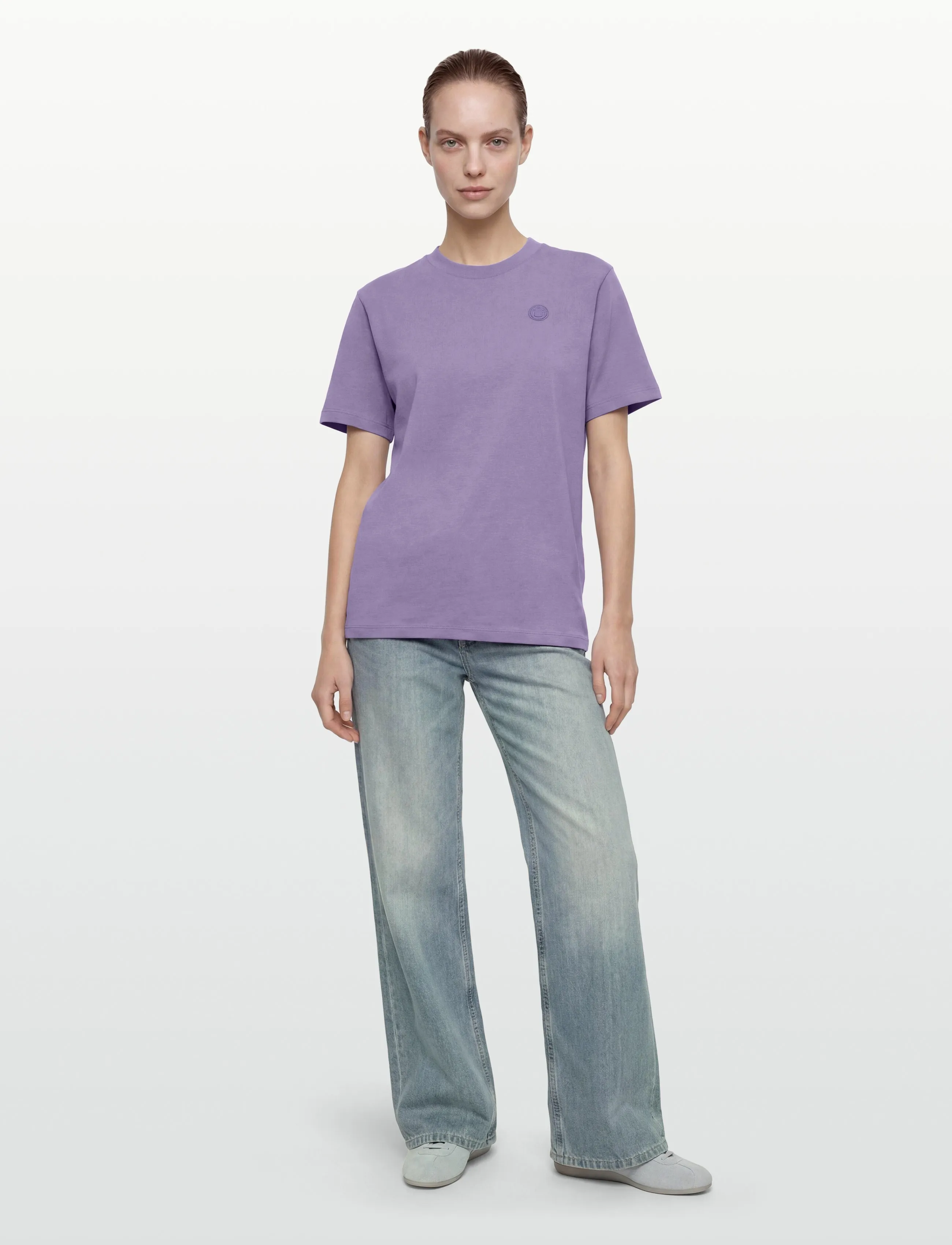 HUGO BLUE Vintage Tee_B_1, XS, Purple, T-Shirts & Toppe > Kortærmede, Dame