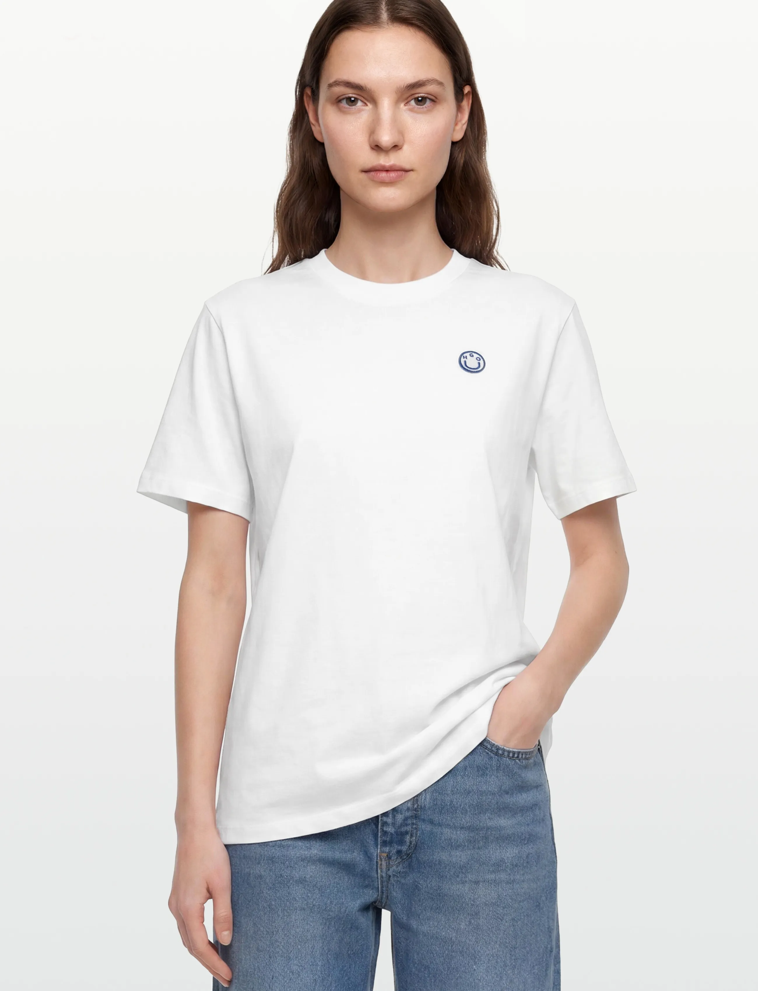 HUGO BLUE - Vintage Tee_B_1 - t-shirts - white - 3