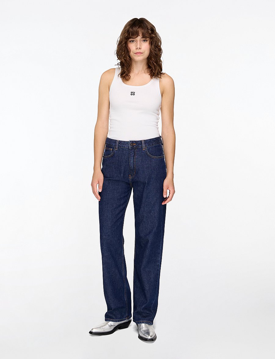 HUGO BLUE - Elyah_B - hosen mit weitem bein - navy - 2