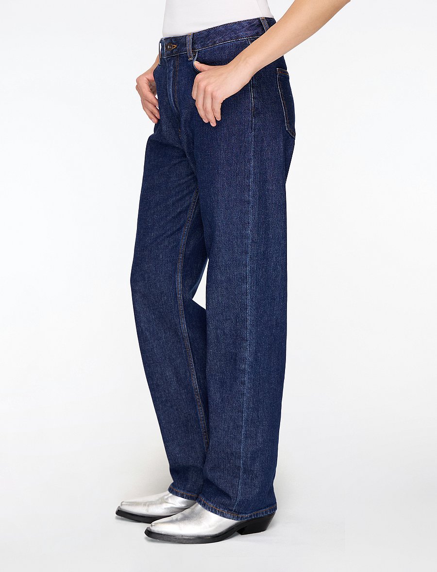 HUGO BLUE - Elyah_B - jeans met wijde pijpen - navy - 0