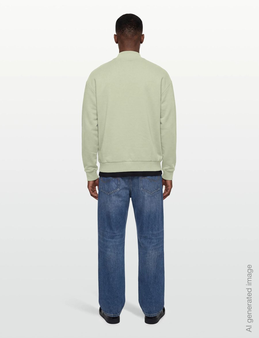 HUGO BLUE - Neeler - halfzip strik - open green - 4