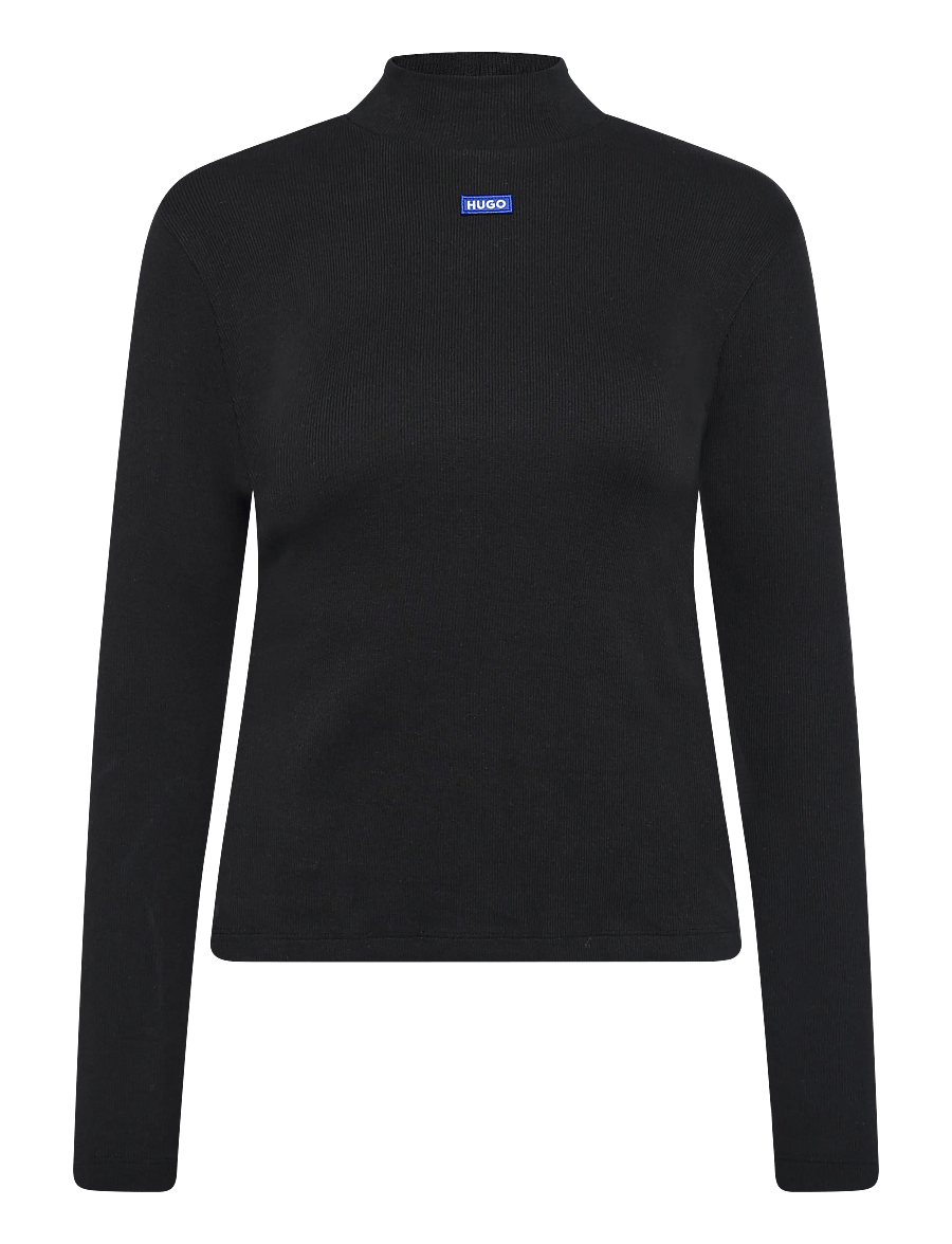 HUGO BLUE - Easy Longsleeve_B - rollkragenpullover - black - 0