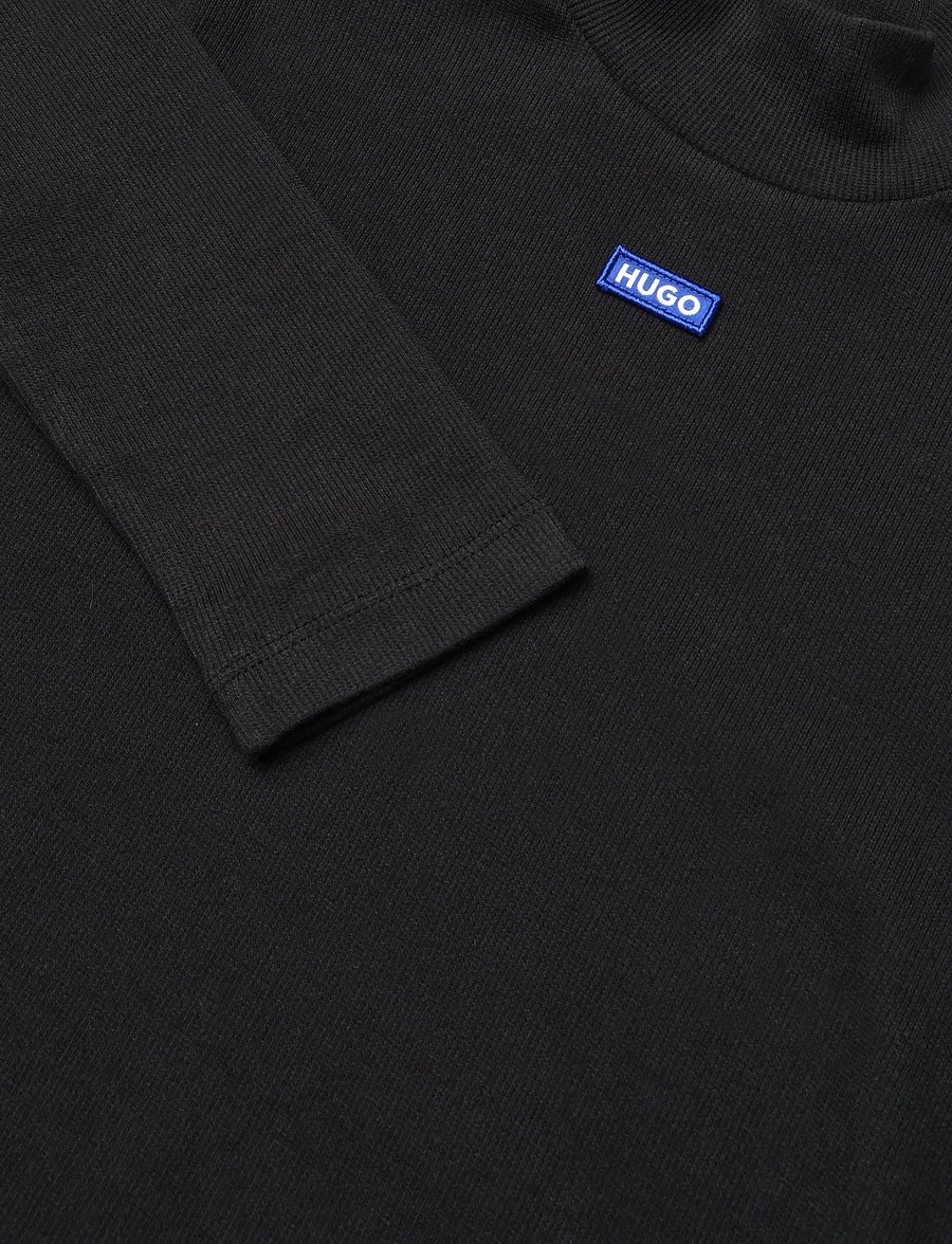 HUGO BLUE - Easy Longsleeve_B - rollkragenpullover - black - 2