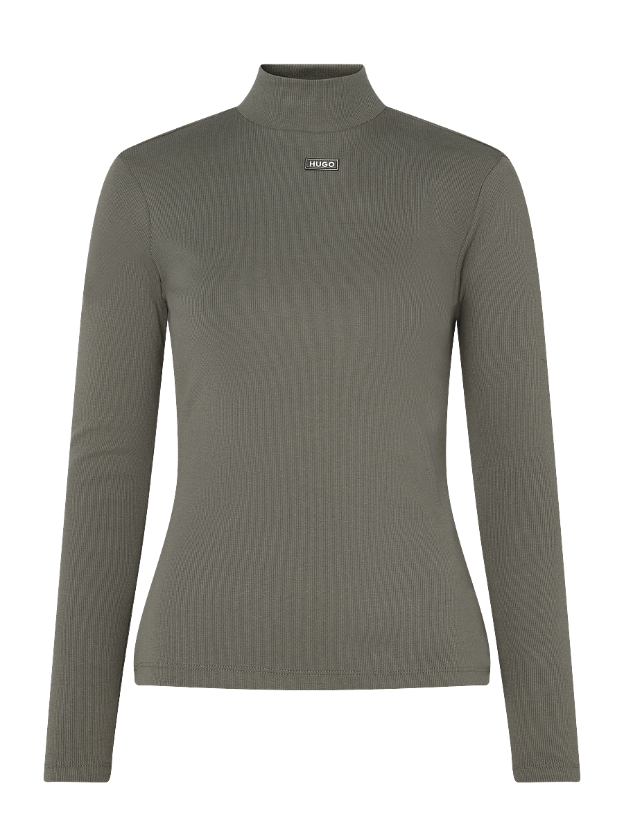 HUGO BLUE - Easy Longsleeve_B - kõrge kaelusega kudumid - open green - 0