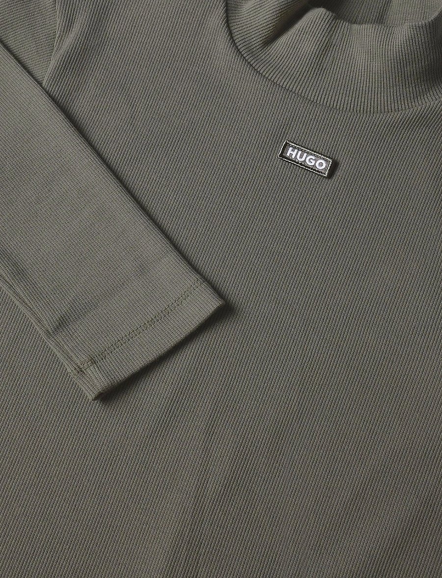 HUGO BLUE - Easy Longsleeve_B - kõrge kaelusega kudumid - open green - 2