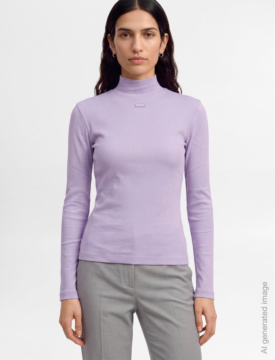 HUGO BLUE - Easy Longsleeve_B - rullekraver - open purple - 3