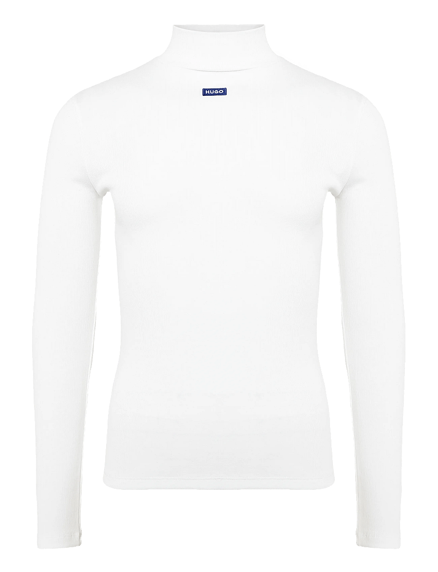 HUGO BLUE - Easy Longsleeve_B - polotröjor - white - 0