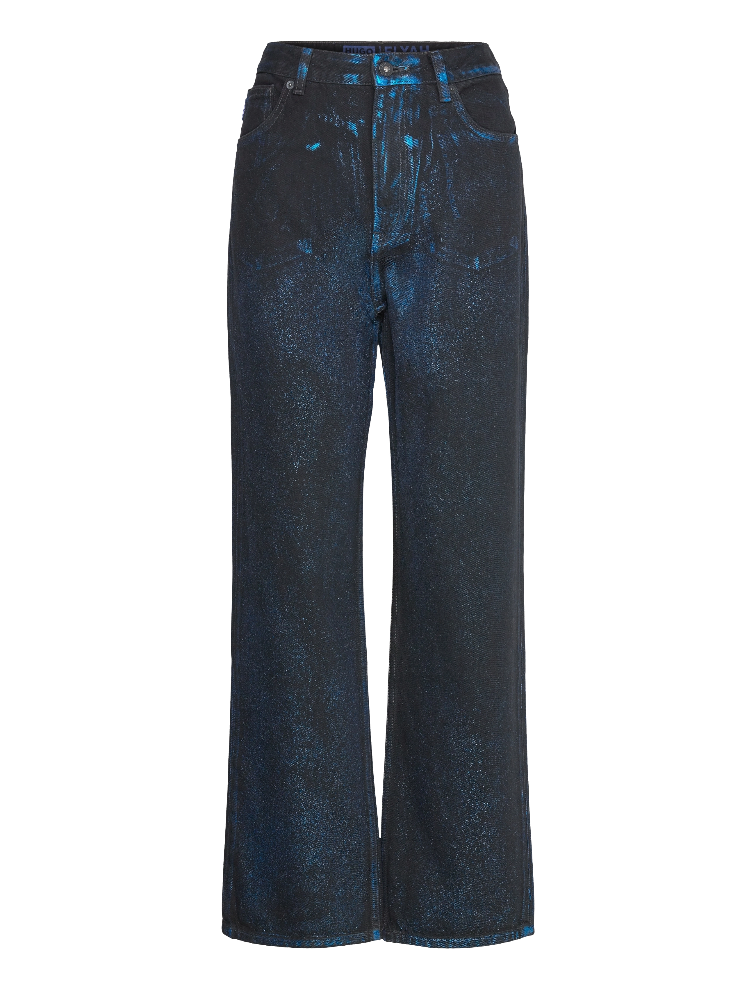 HUGO BLUE Elyah_B, Kvinder, Højtaljede Straight Leg Jeans, Blå, Str: 28 x 34