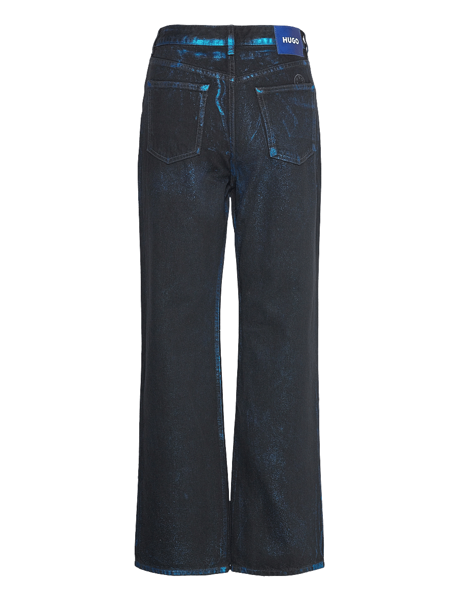 HUGO BLUE - Elyah_B - hosen mit weitem bein - black - 1