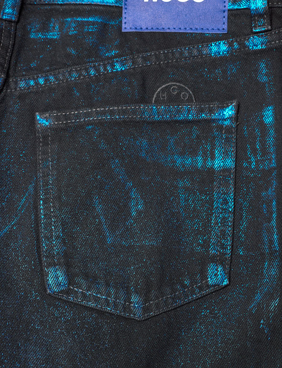 HUGO BLUE - Elyah_B - hosen mit weitem bein - black - 4