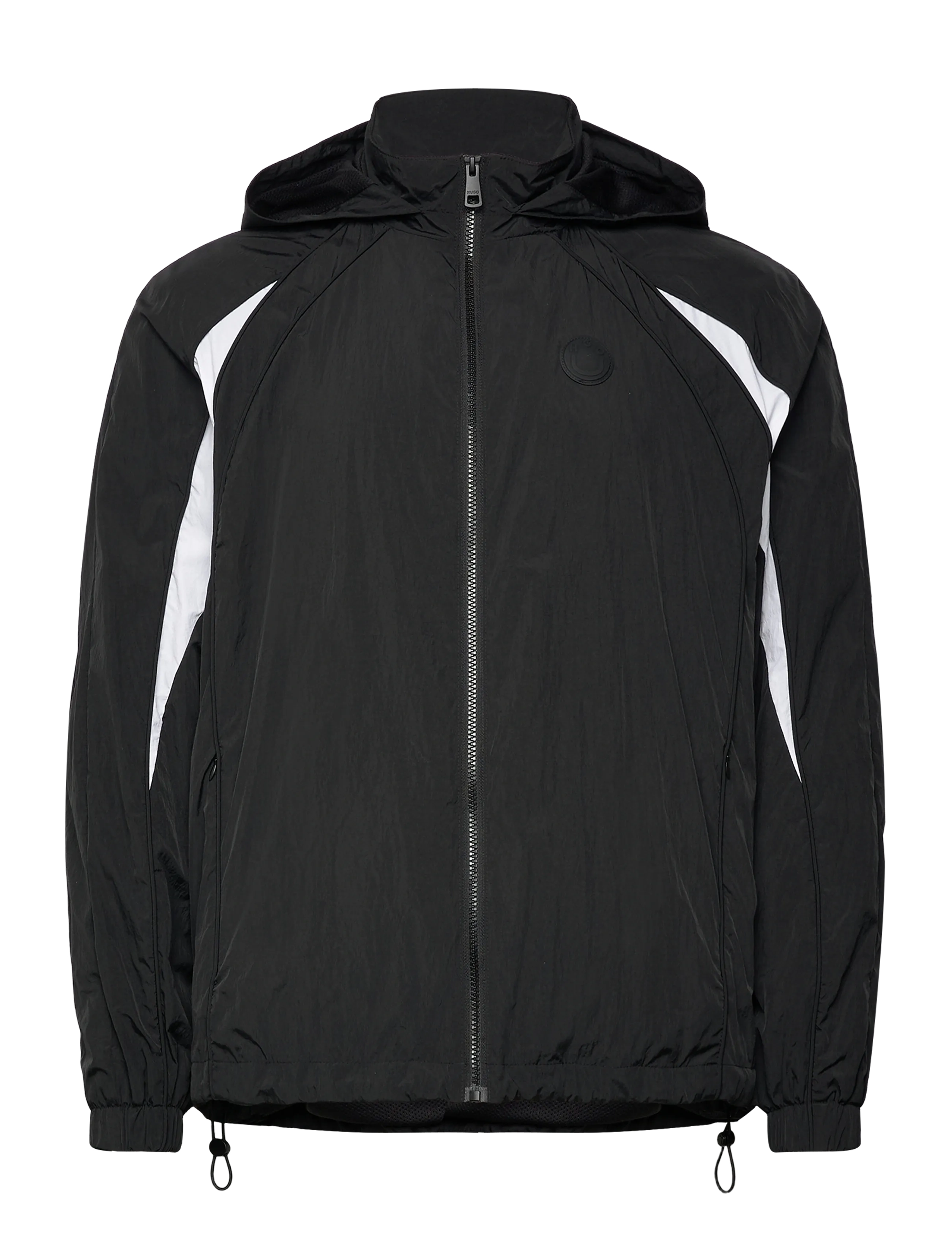 HUGO BLUE Benno2511_All, Mænd, Windbreaker Jakke Med Hætte, Sort, Str: L