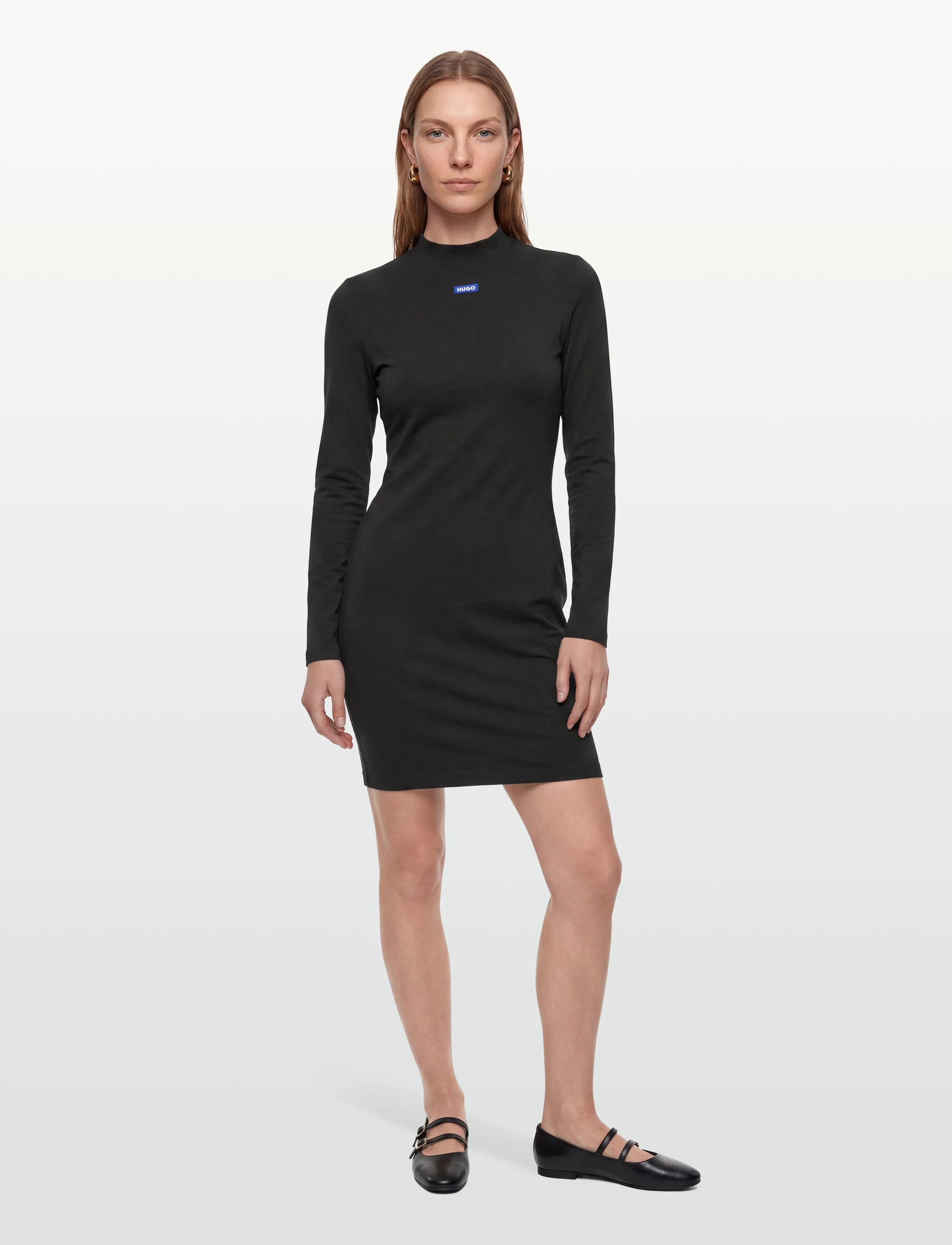 HUGO BLUE Nilla_B, L, Dresses, Schwarz - Short Dress, Frauen