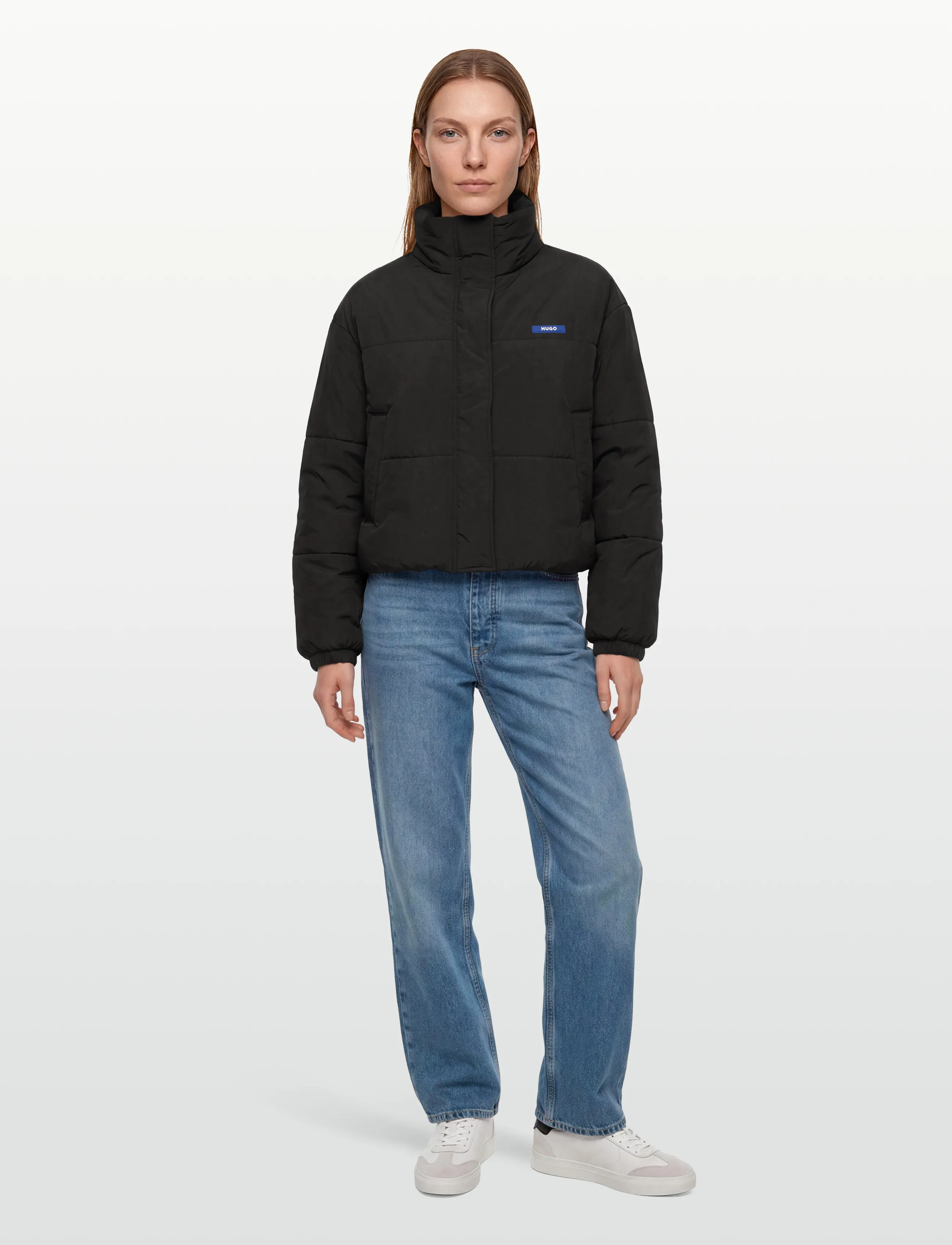 HUGO BLUE Faren-1_B, XS, Black, Jakker > Vatteret Jakke, Dame