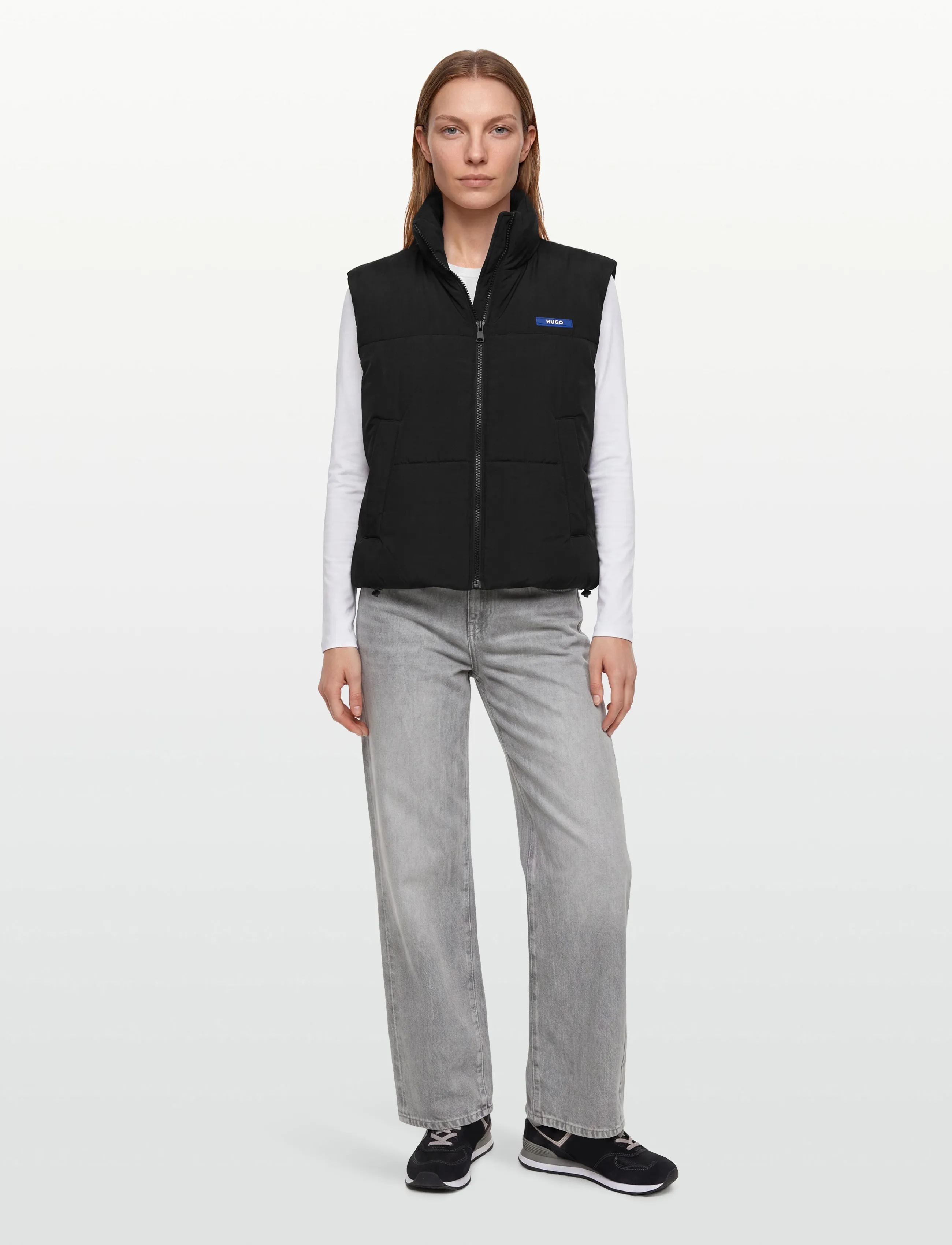 HUGO BLUE Fae-1_B, S, Westen, Schwarz - Padded Frauen
