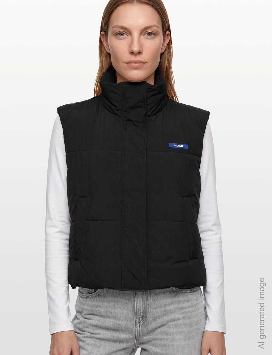 HUGO BLUE - Fae-1_B - vatterede veste - black - 3