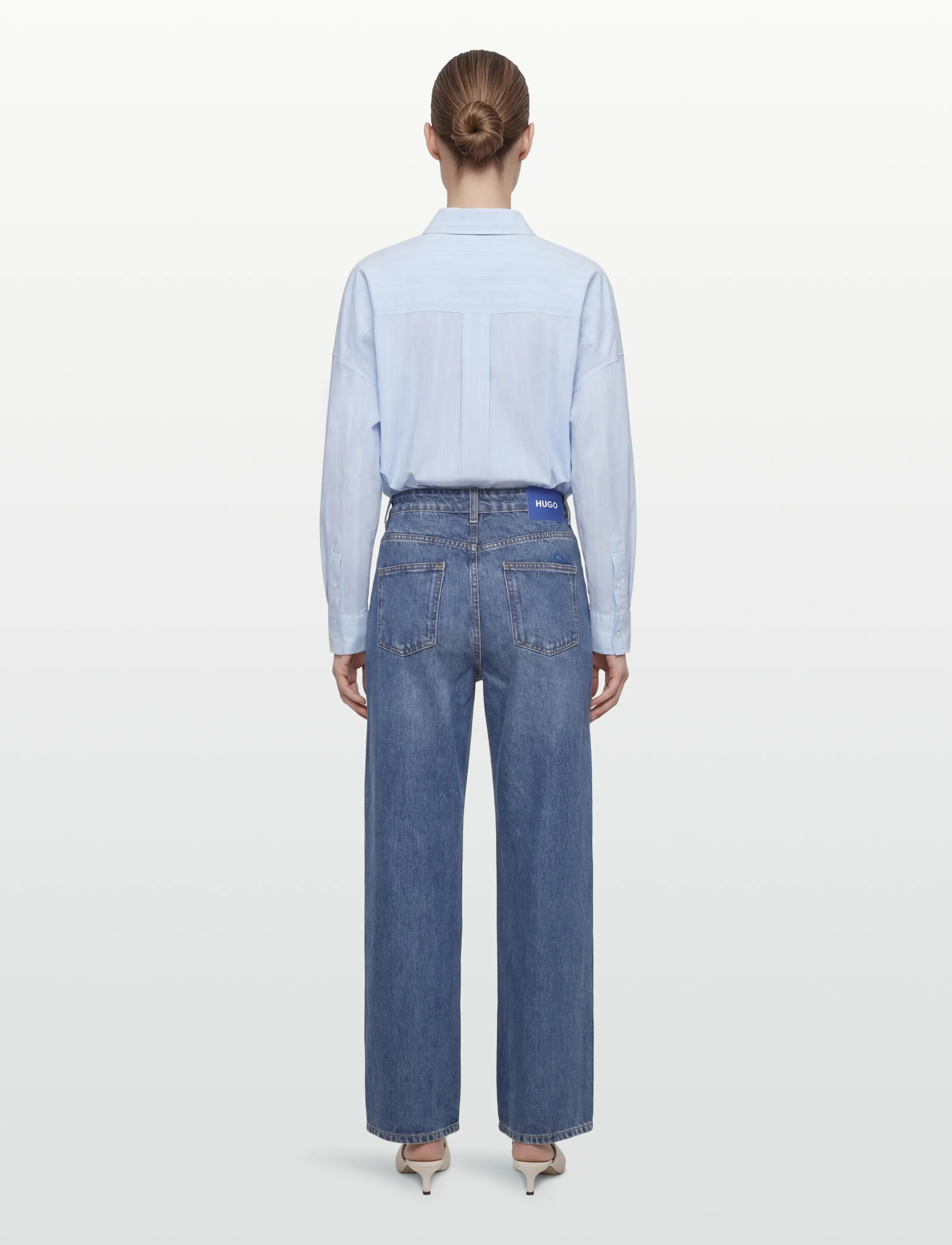 HUGO BLUE - Leni_B - brede jeans - medium blue - 4