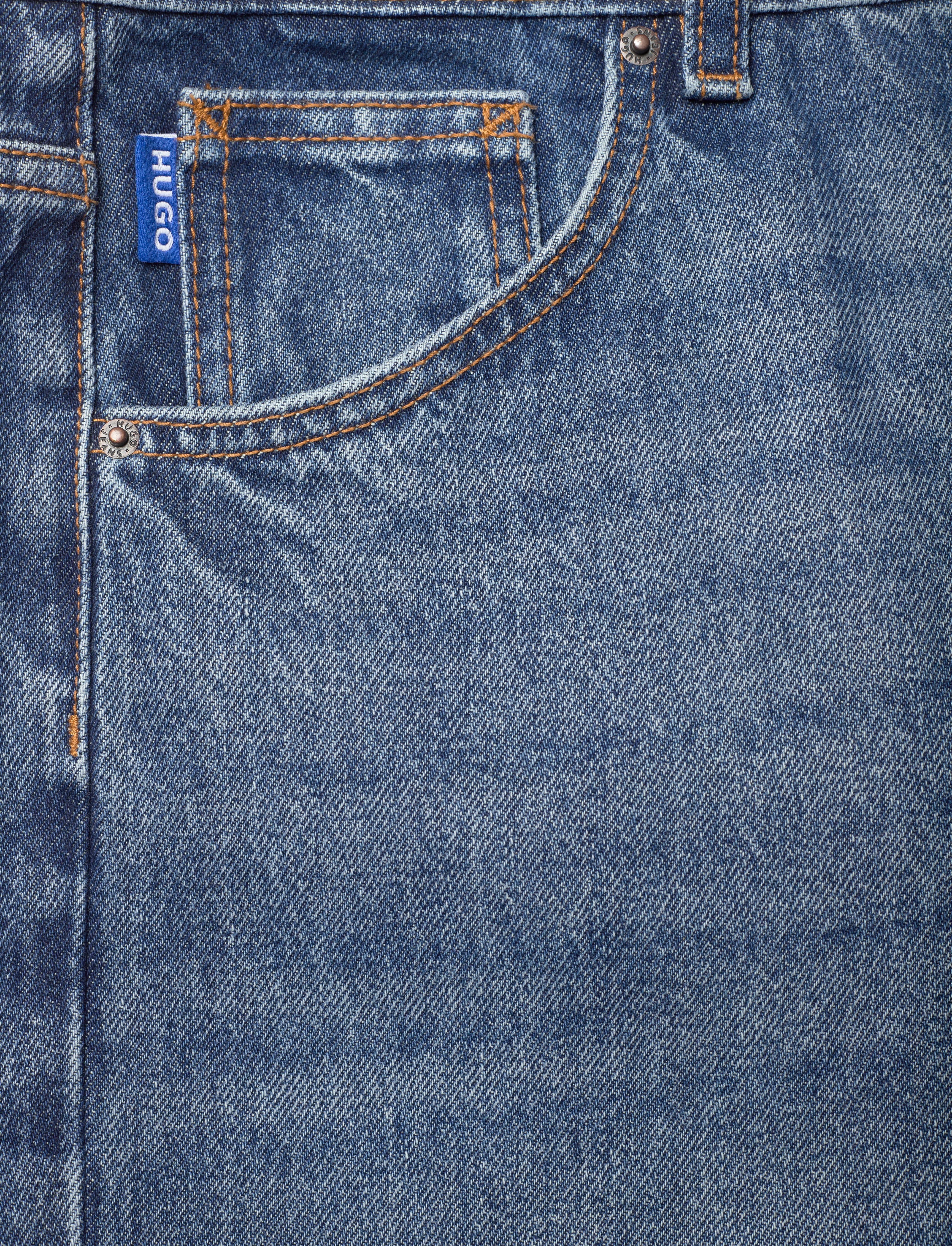 HUGO BLUE - Leni_B - hosen mit weitem bein - medium blue - 5