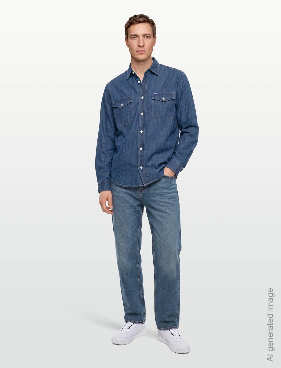 HUGO BLUE - Ebino - denimskjorter - turquoise/aqua - 0