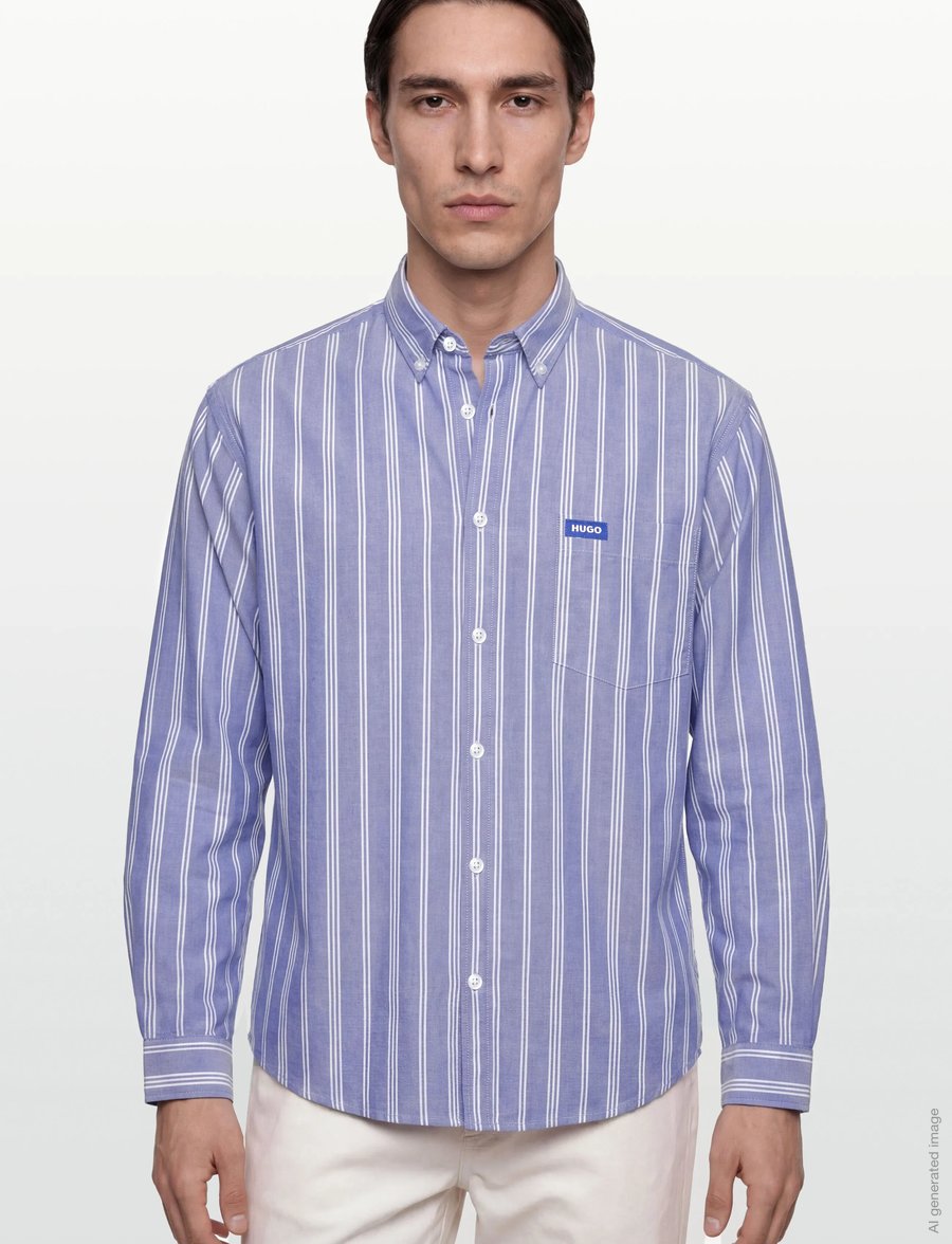HUGO BLUE - Ebill - gestreifte hemden - open blue - 3