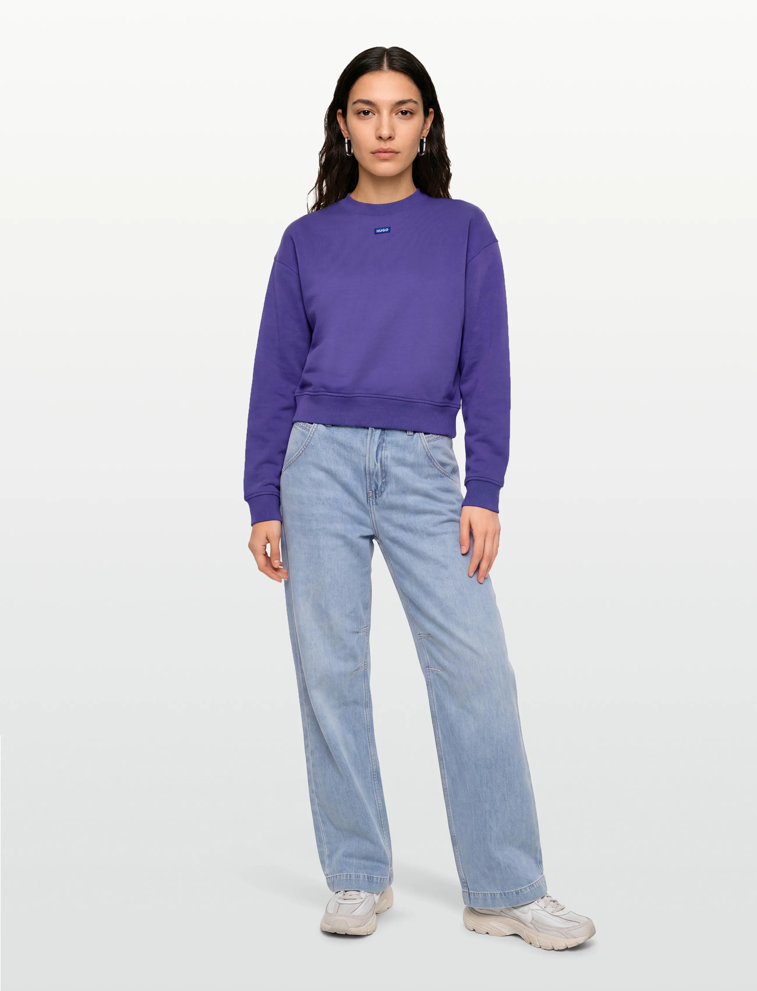 HUGO BLUE Delessa_B_1, M, Purple, Overdele > Sweatshirts Og Hættetrøjer, Dame