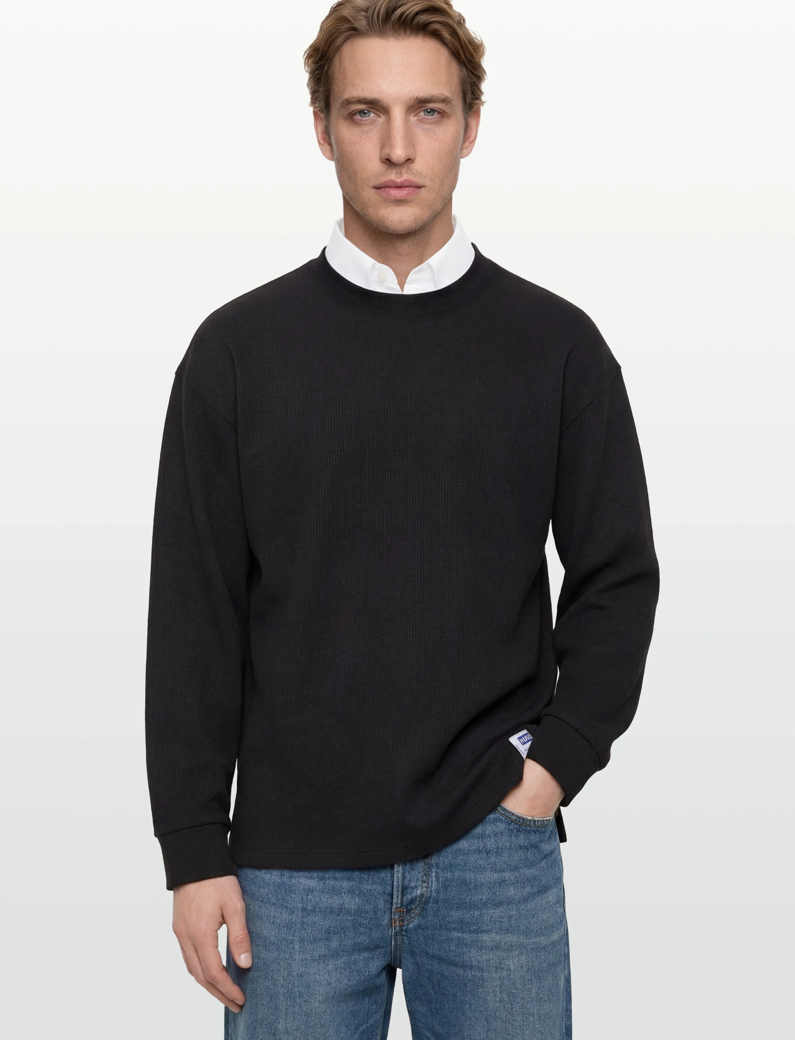 HUGO BLUE - Nuwolo - strickmode - black - 3