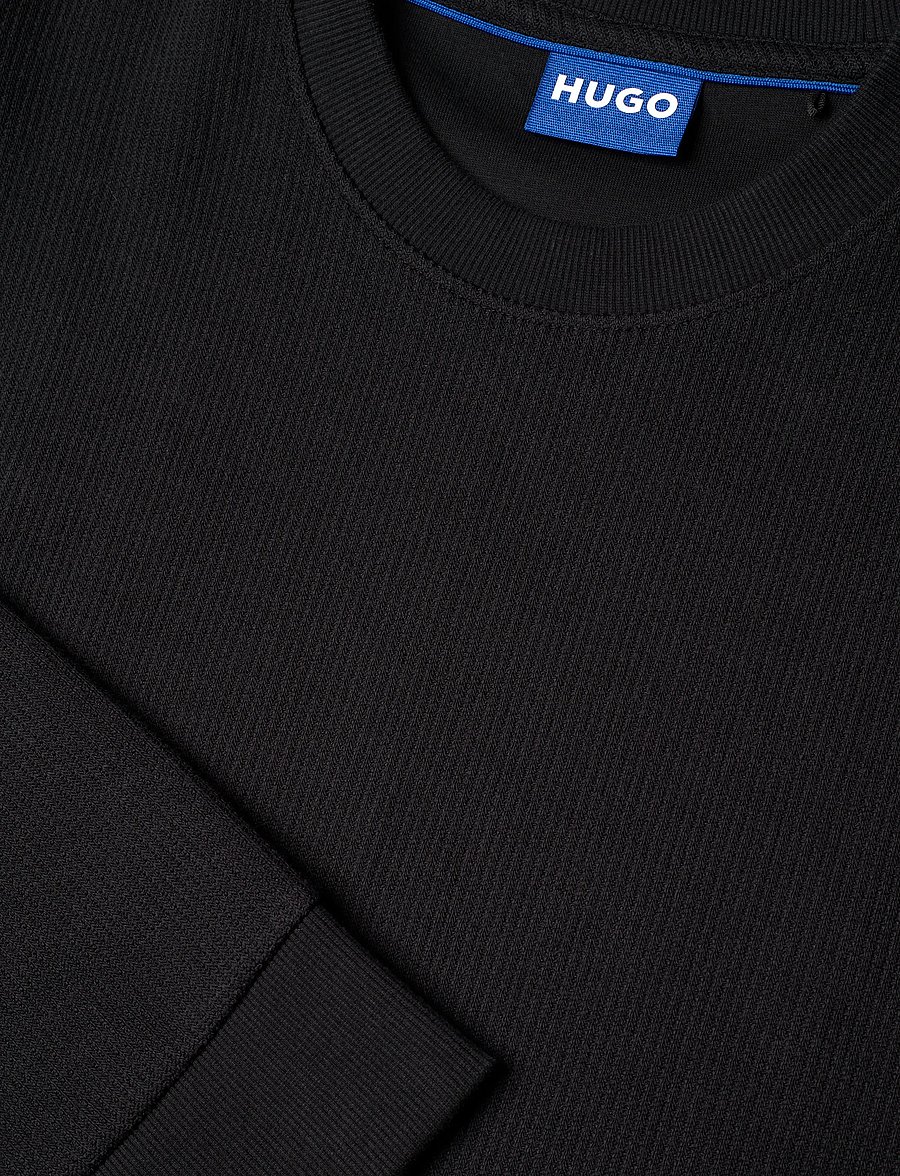 HUGO BLUE - Nuwolo - round necks - black - 5