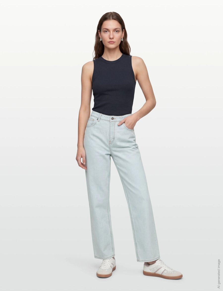HUGO BLUE - Leni_B - hosen mit weitem bein - turquoise/aqua - 0