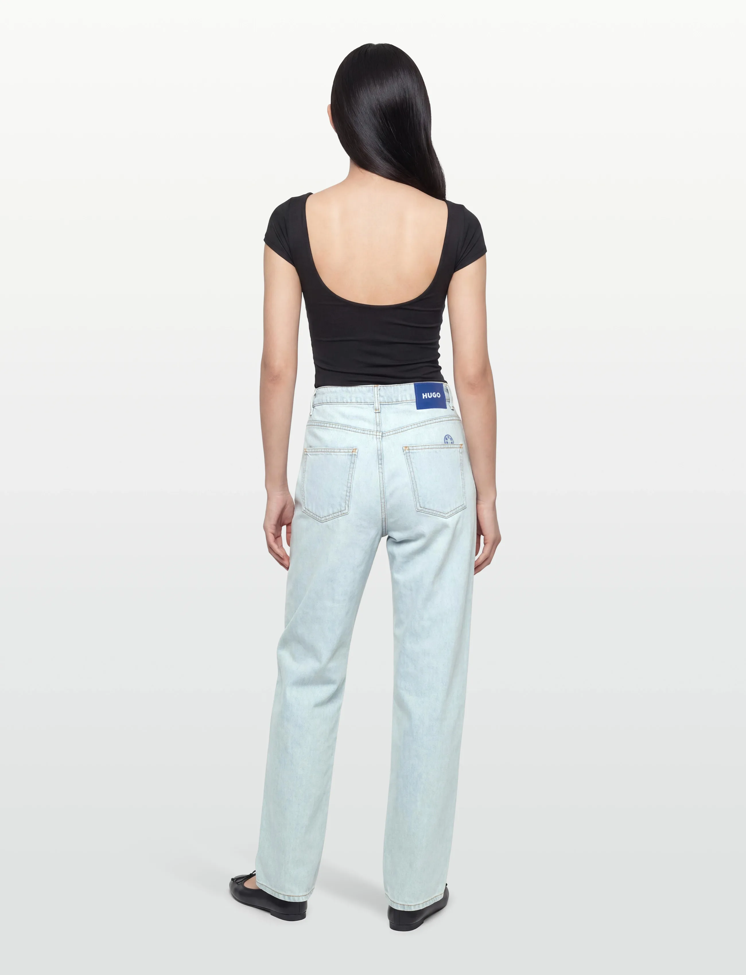 HUGO BLUE - Leni_B - hosen mit weitem bein - turquoise/aqua - 4