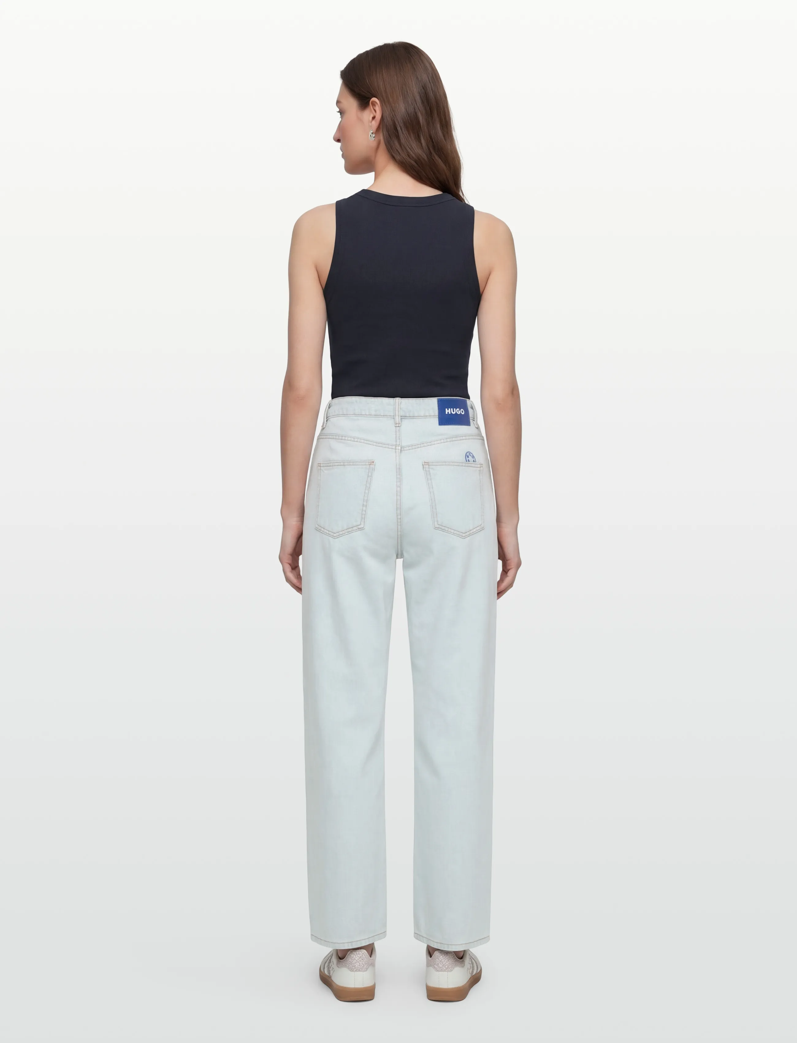HUGO BLUE - Leni_B - hosen mit weitem bein - turquoise/aqua - 4