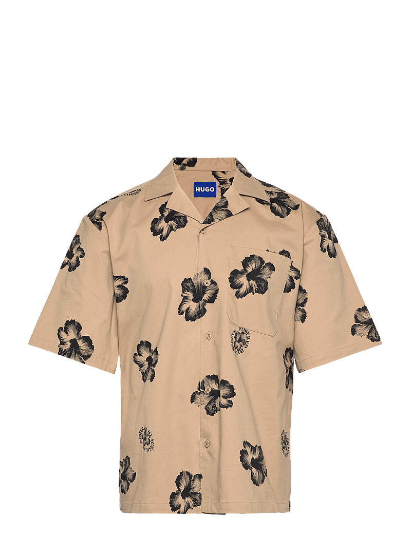 HUGO BLUE - Eligino - short-sleeved shirts - light beige - 0