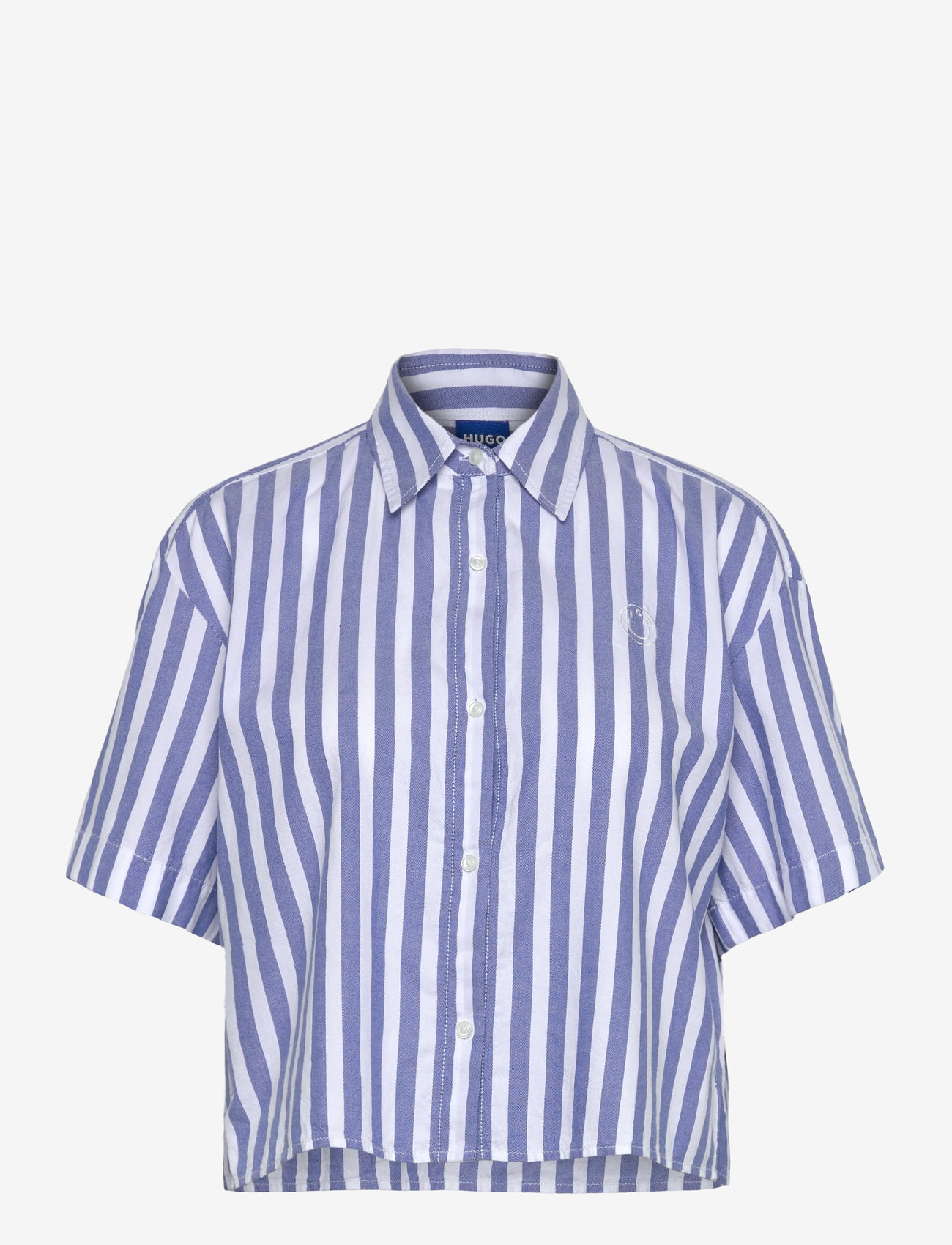 HUGO BLUE - Eleisa_B - short-sleeved shirts - open blue - 0