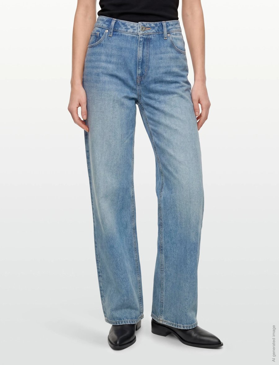 HUGO BLUE - Gamala_B - hosen mit weitem bein - medium blue - 3