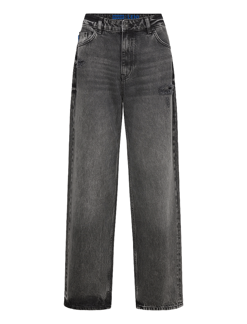 HUGO BLUE - Leni_B - hosen mit weitem bein - black - 0