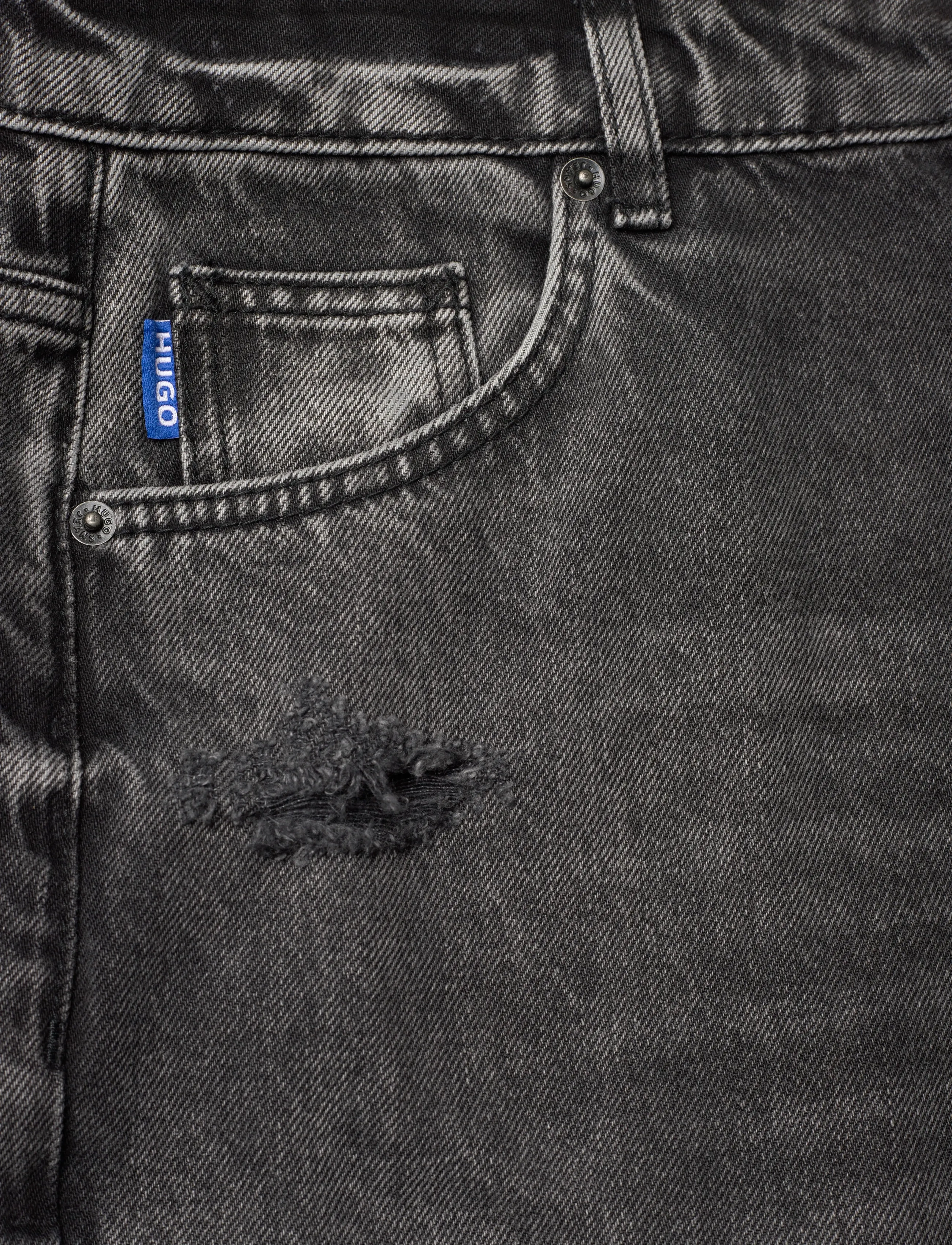 HUGO BLUE - Leni_B - hosen mit weitem bein - black - 2