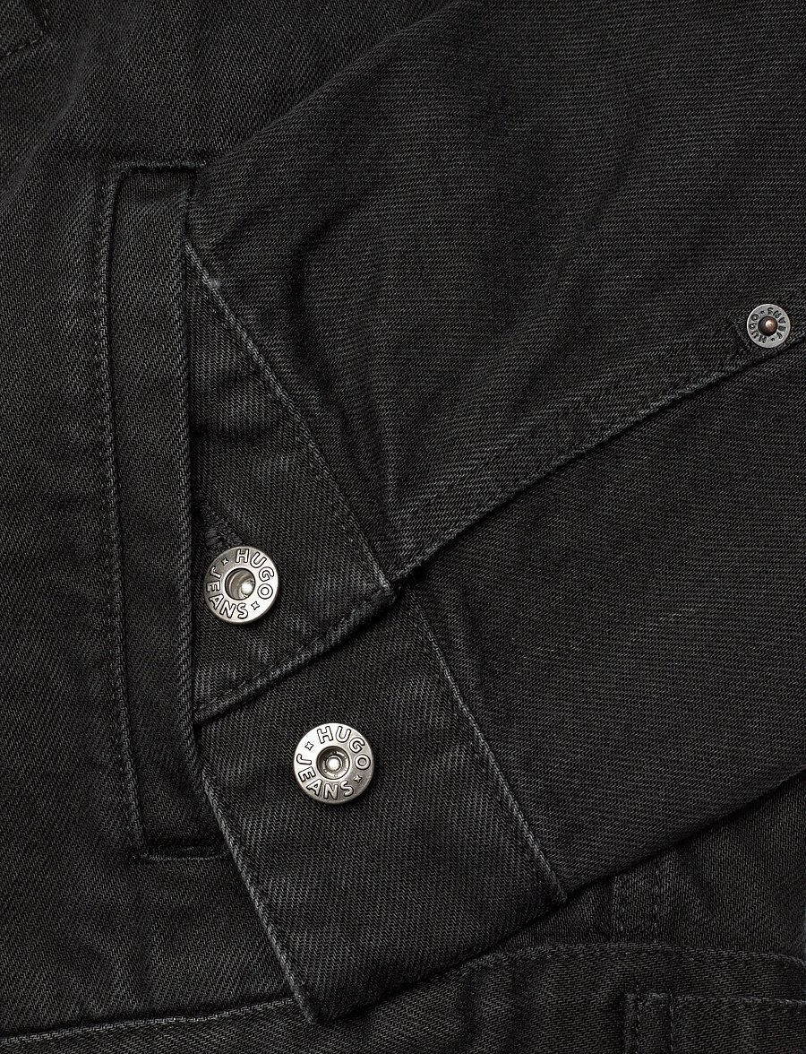 HUGO BLUE - Kirkby - ofodrade jeansjackor - black - 3