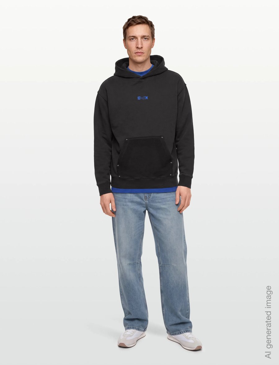 HUGO BLUE - Nasdi - kapuzenpullover - black - 0