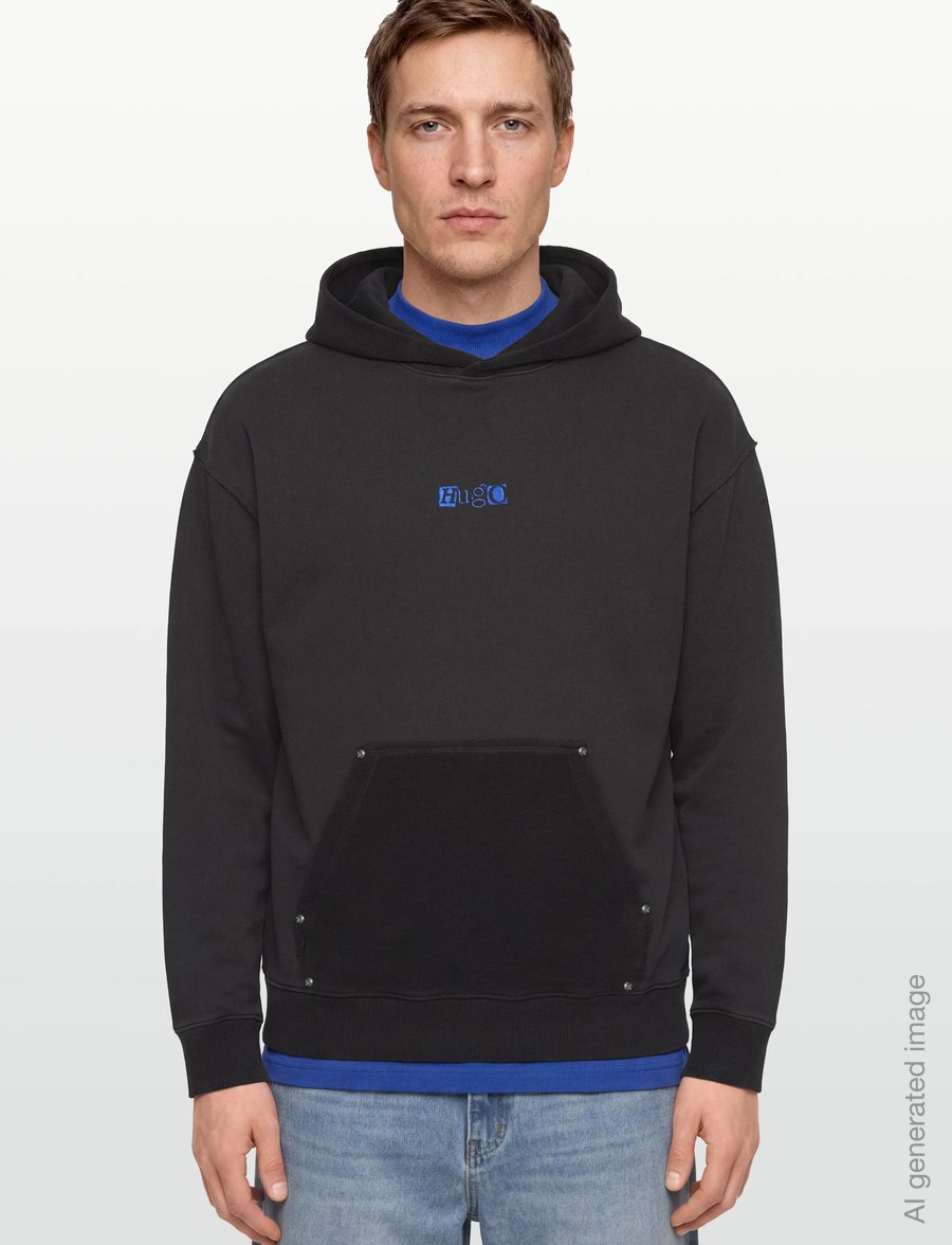 HUGO BLUE - Nasdi - kapuzenpullover - black - 3