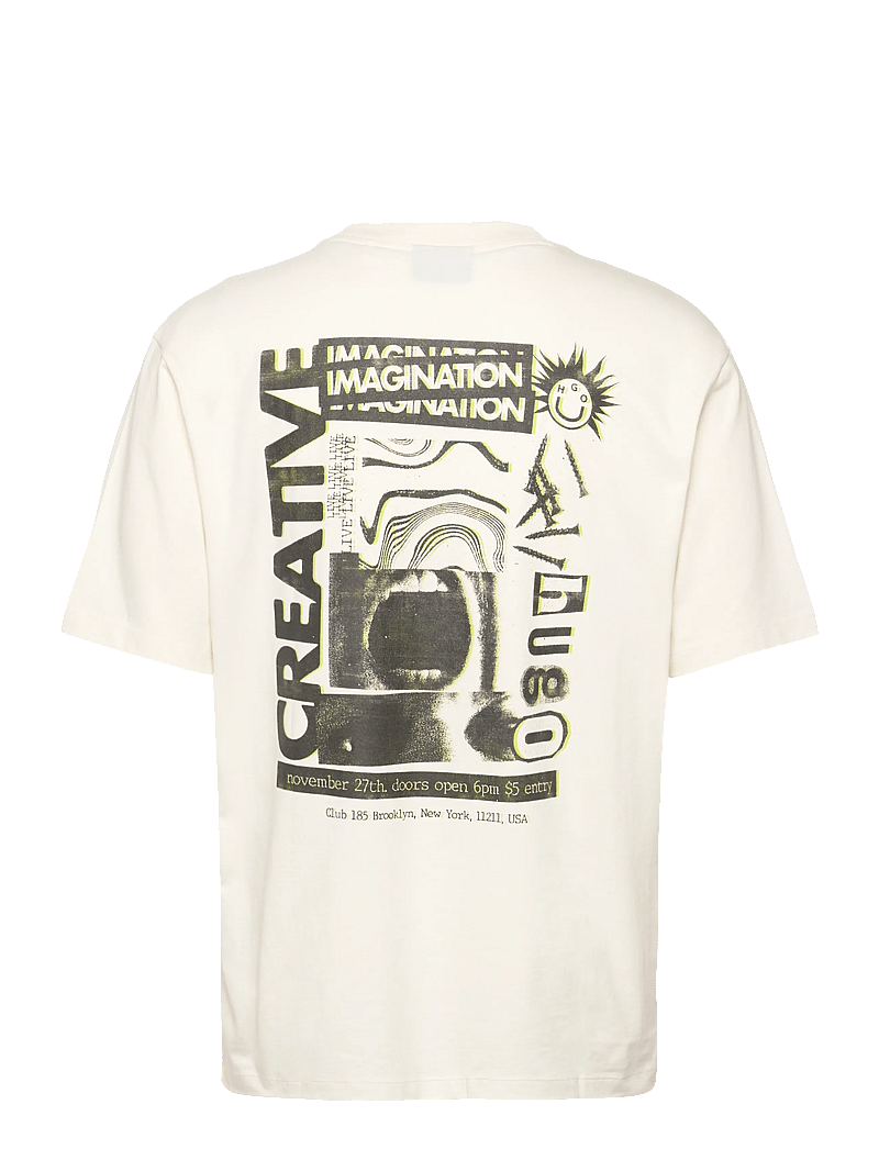 HUGO BLUE - Nylix - kortærmede t-shirts - open white - 1