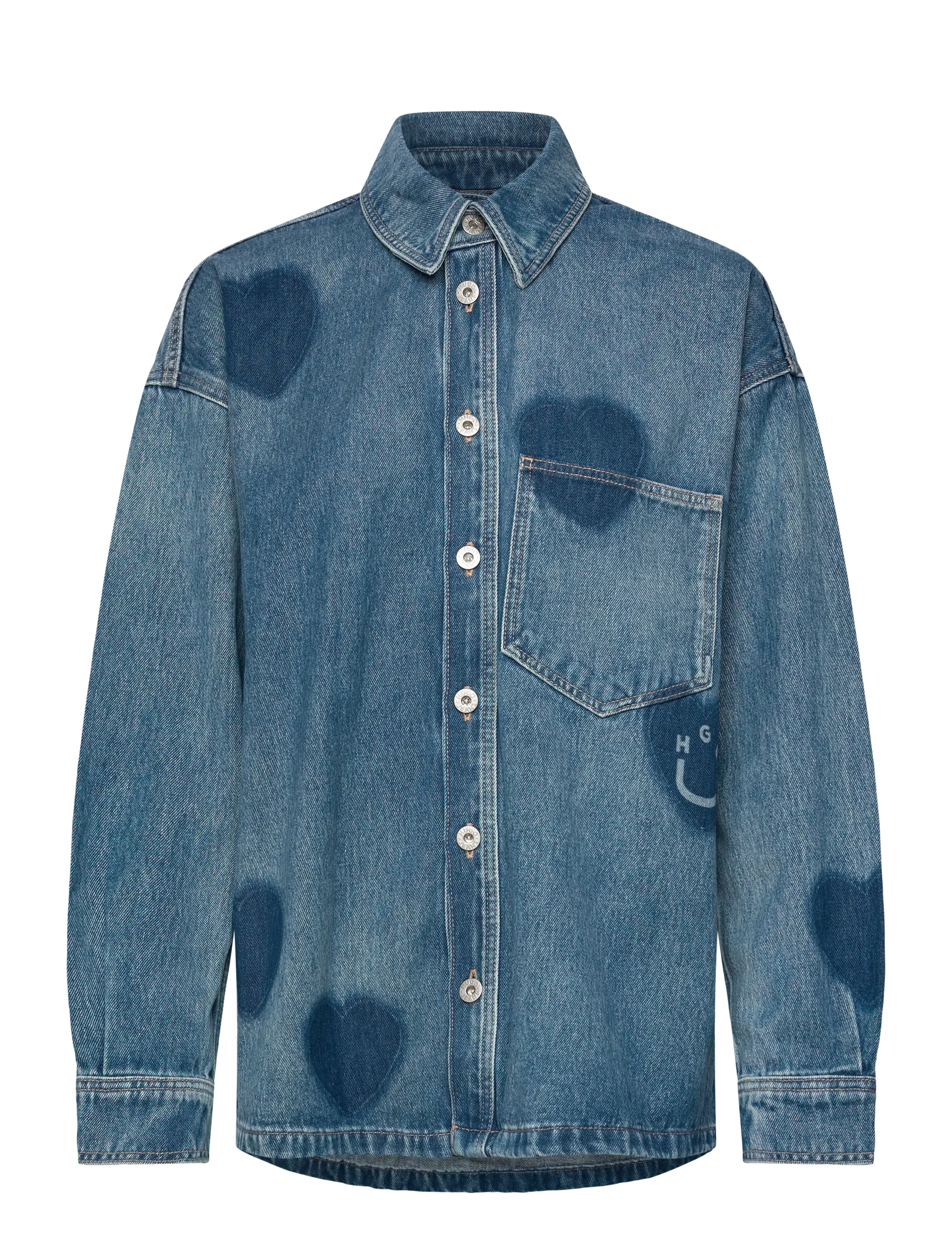 HUGO BLUE Garesa_2_B - Bluser & Skjorter - MEDIUM BLUE / blue