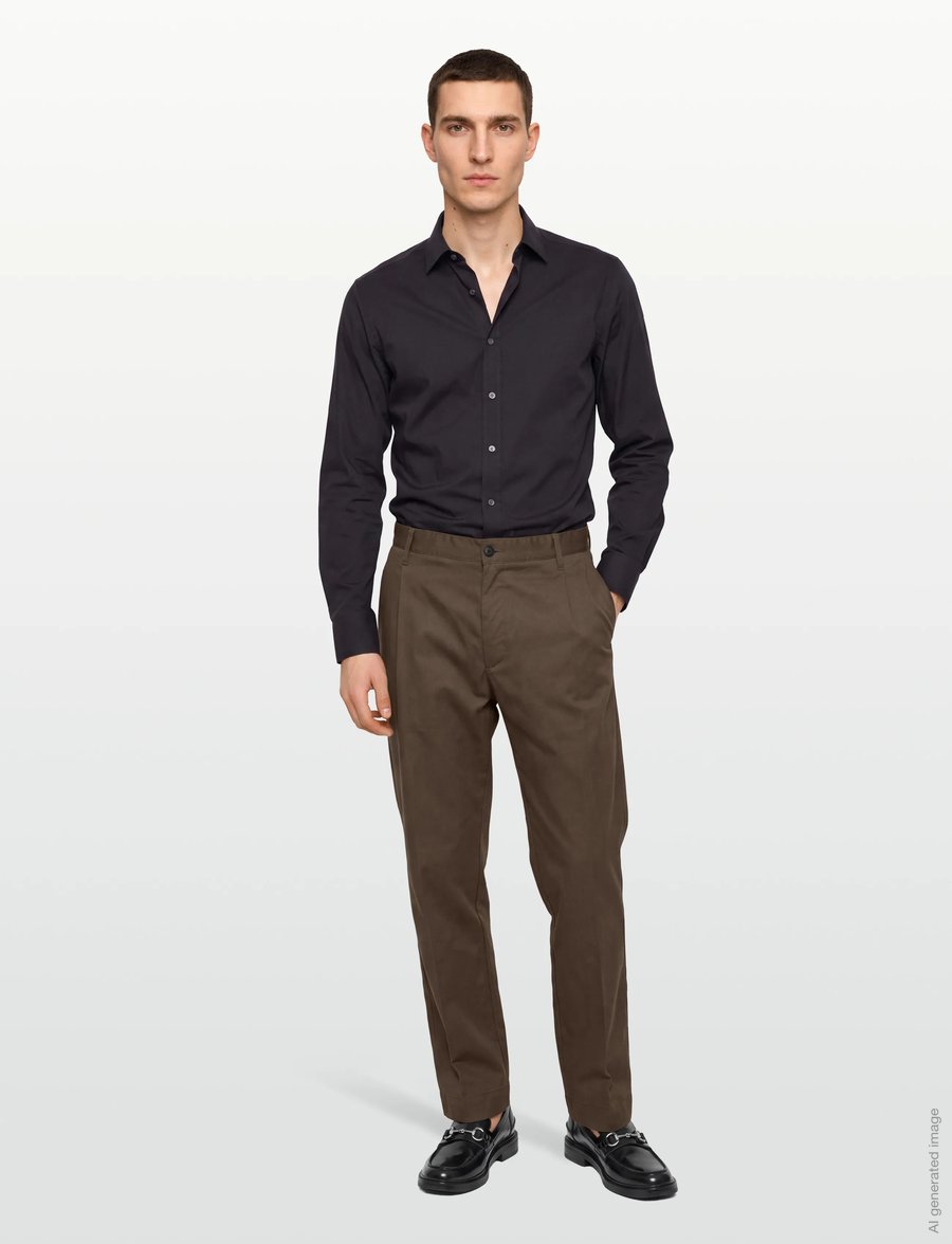HUGO BLUE - Roy243 - chinos - dark brown - 0